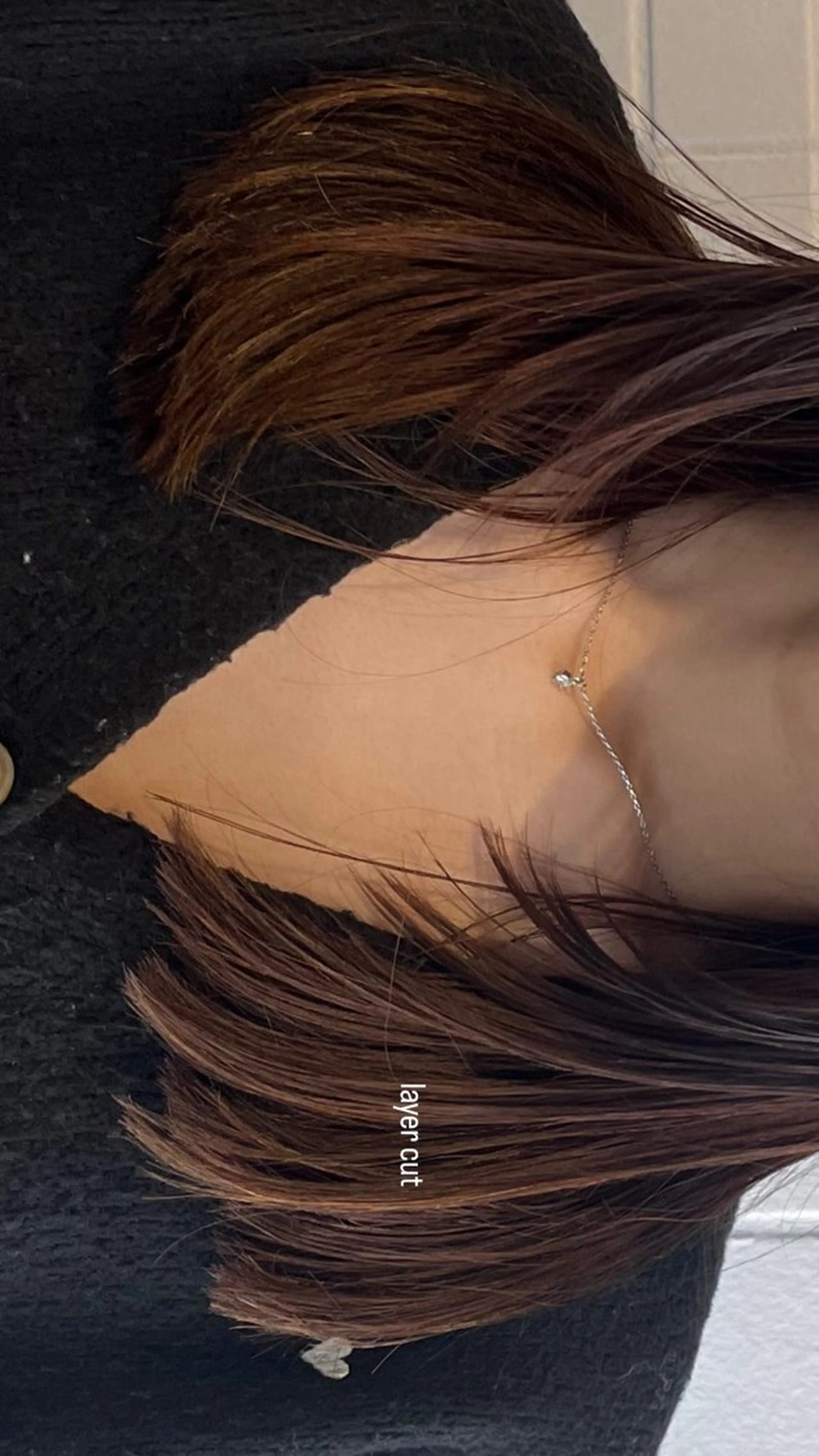 ミディアム レイヤーカット Yamamoto Hana/京都美容室のヘアスタイル