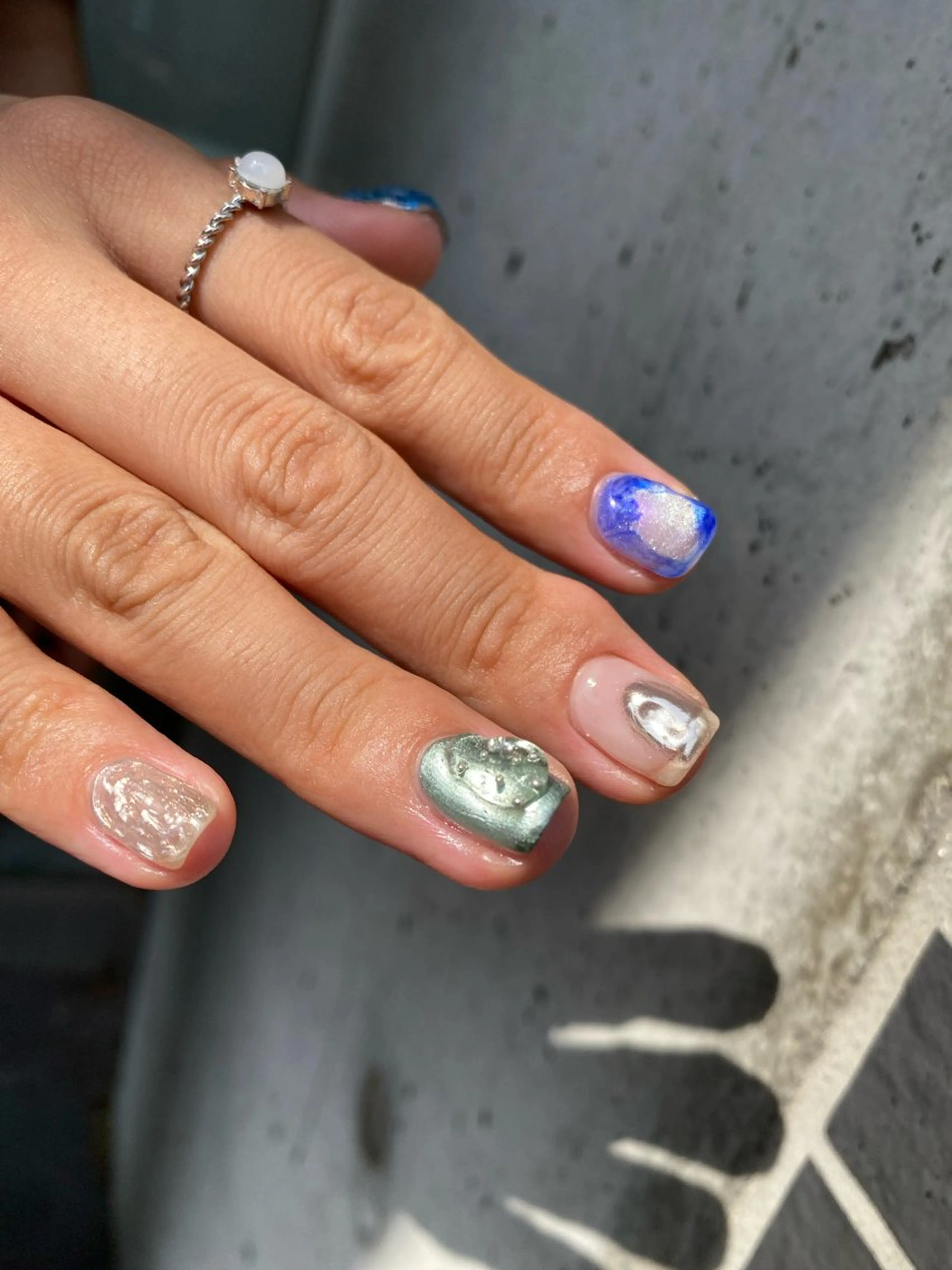 ネイル ジェルネイル マグネットネイル ニュアンスネイル ワンカラーネイル パラジェル ハンドネイル 草加ニュアンスネイル 🌚hersのネイルデザイン