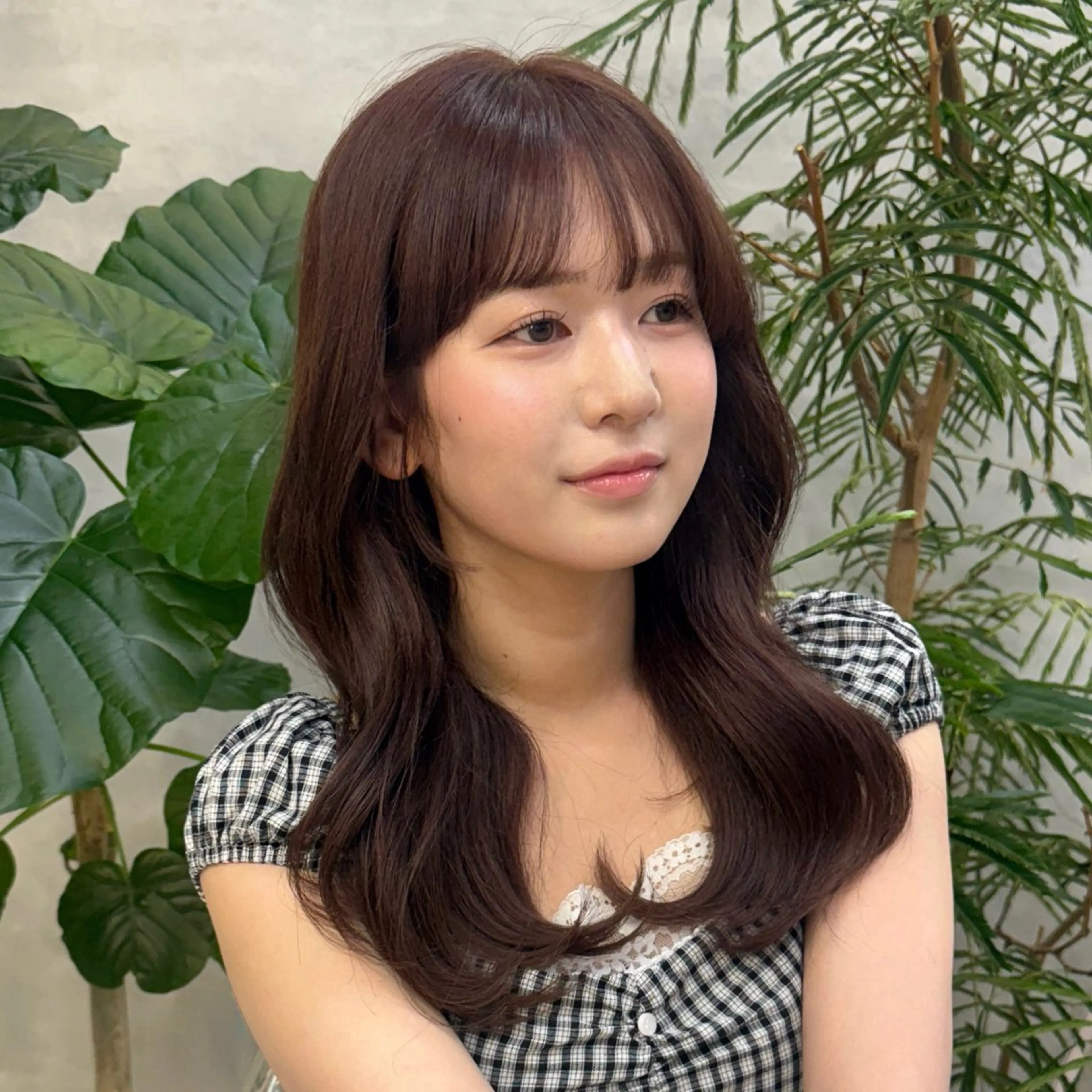 セミロング ピンクブラウン カット ヘアカラー ELIN hair.所属・ELIN hair Nanamiのヘアスタイル