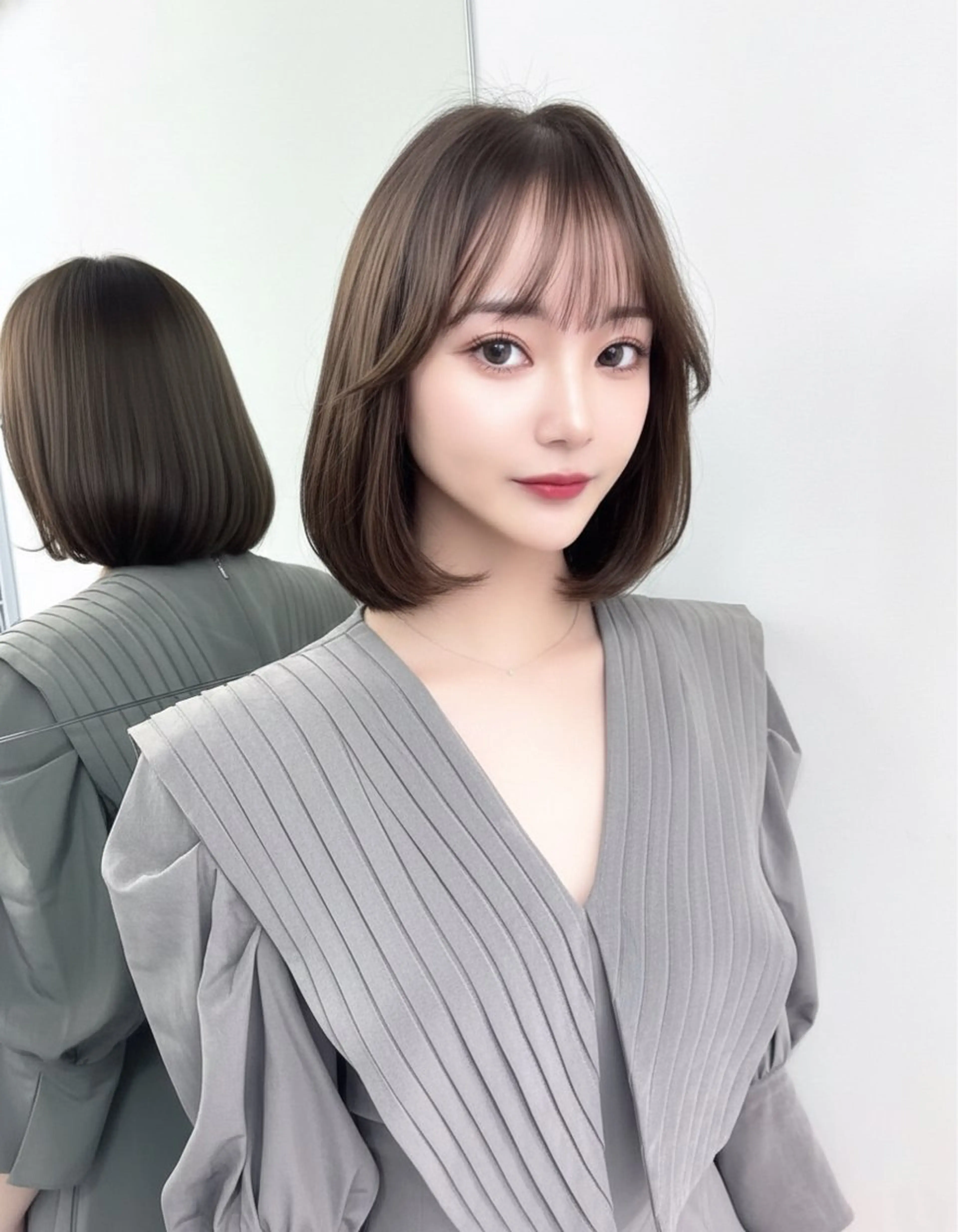 ミディアム カラー カット ヘアカラー トリートメント 韓国ヘア/髪質改善 TAKAHIROのヘアスタイル