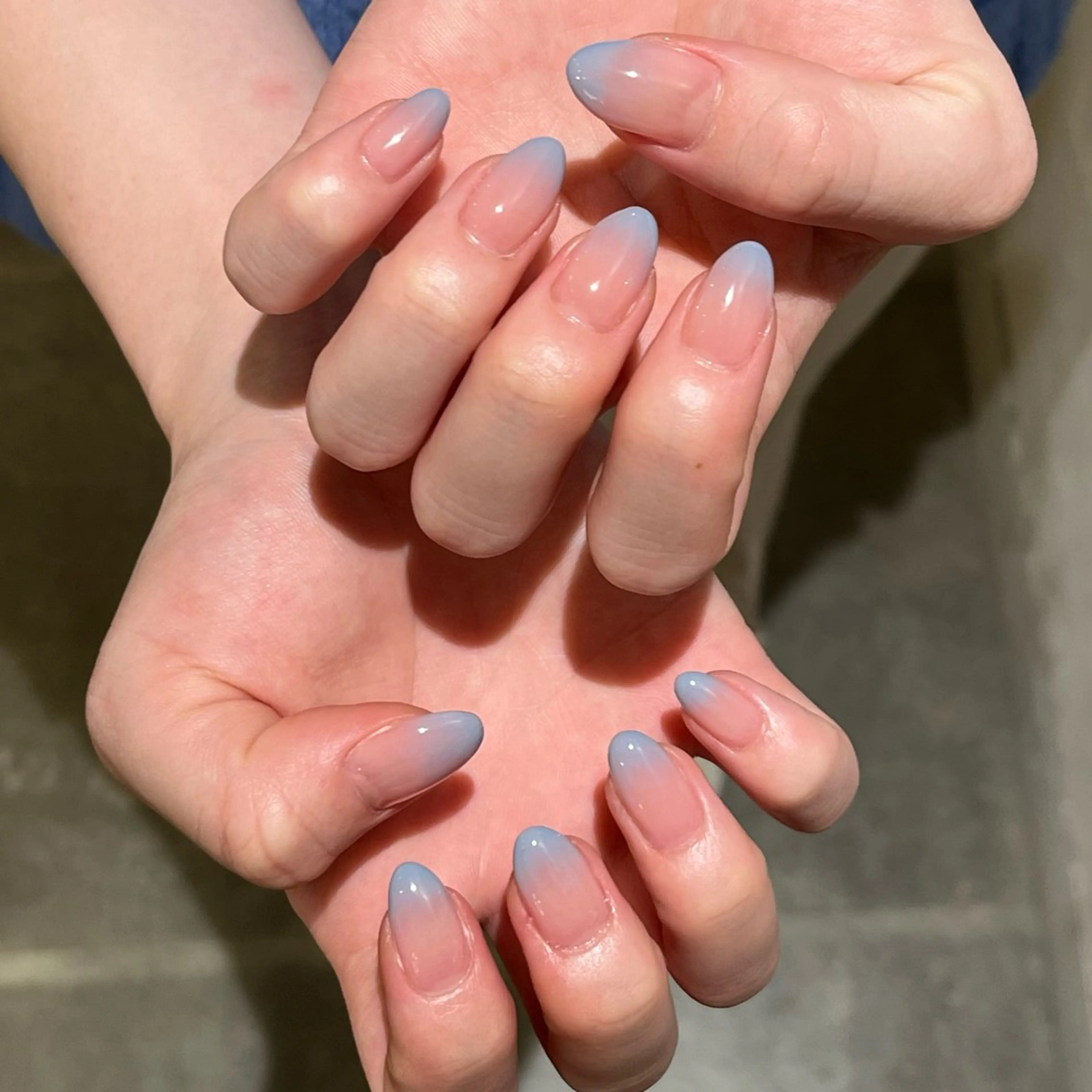 ネイル ブルー グラデーション ワンカラーネイル MODE K's🧸 tanakaのネイルデザイン