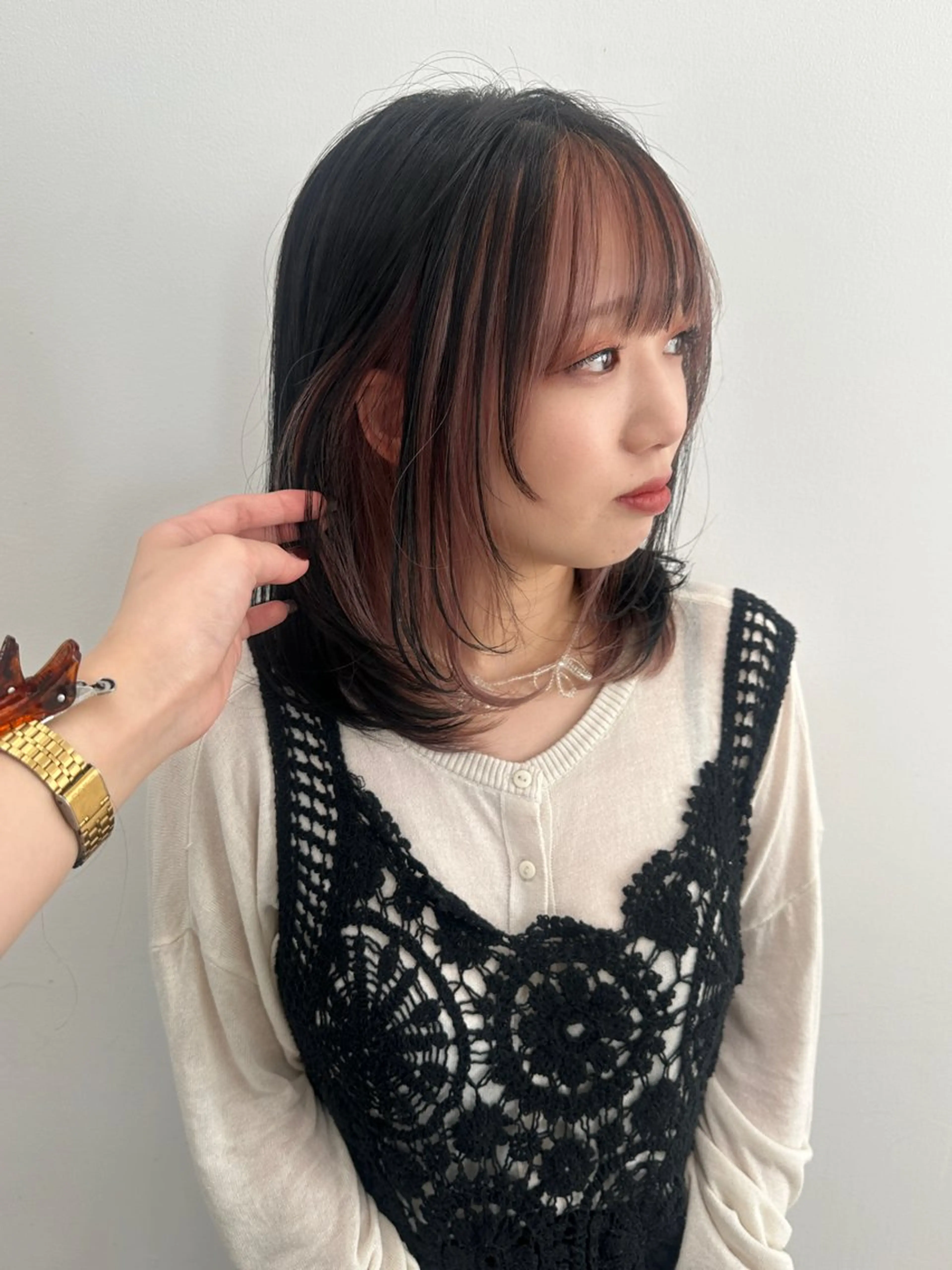 セミロング カラー ヘアカラー recipe 黒木 彩那のヘアスタイル