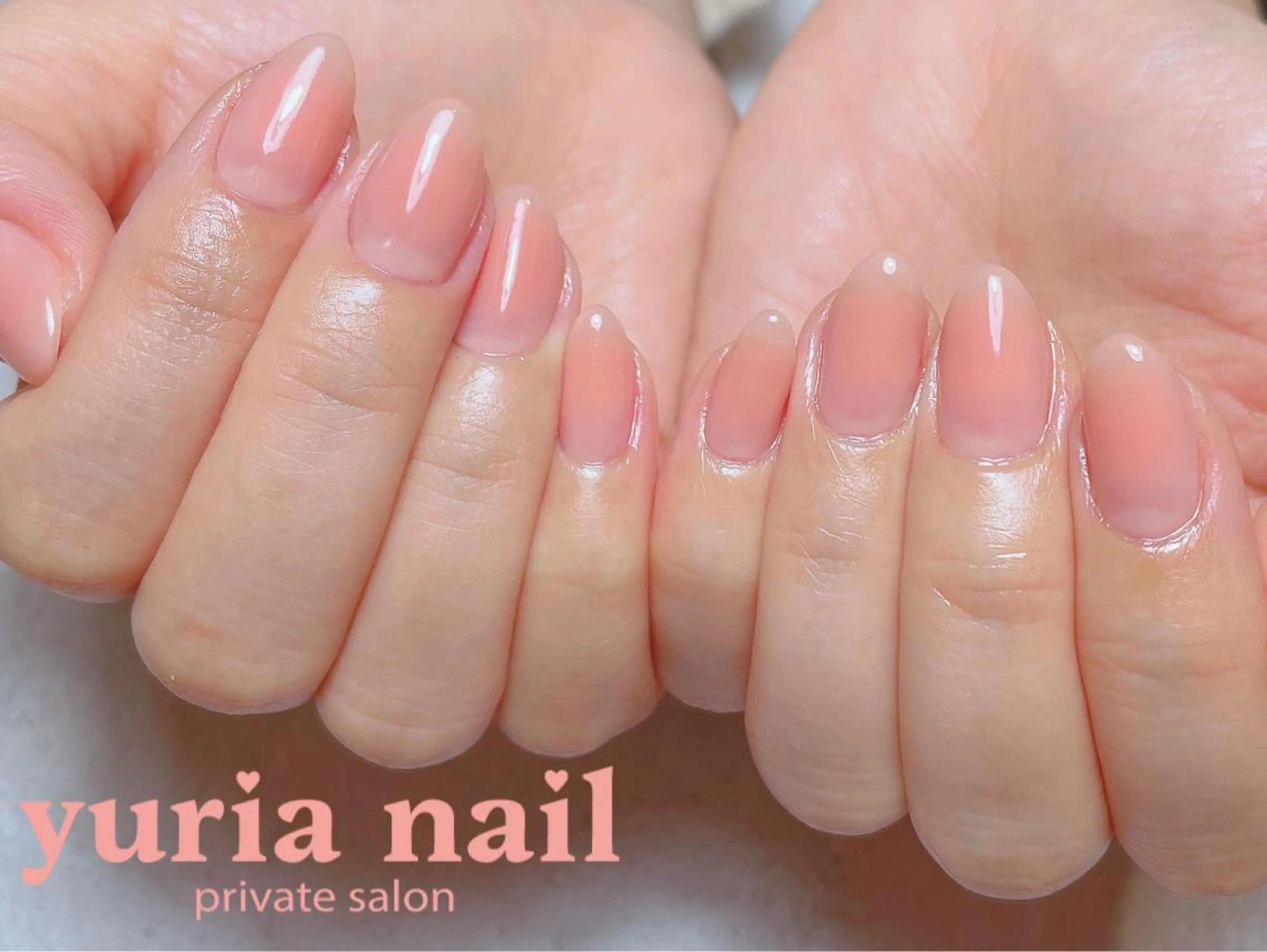 ネイル チークネイル ジェルネイル ピンク 春ネイル ハンドネイル 小林 ゆりあのネイルデザイン