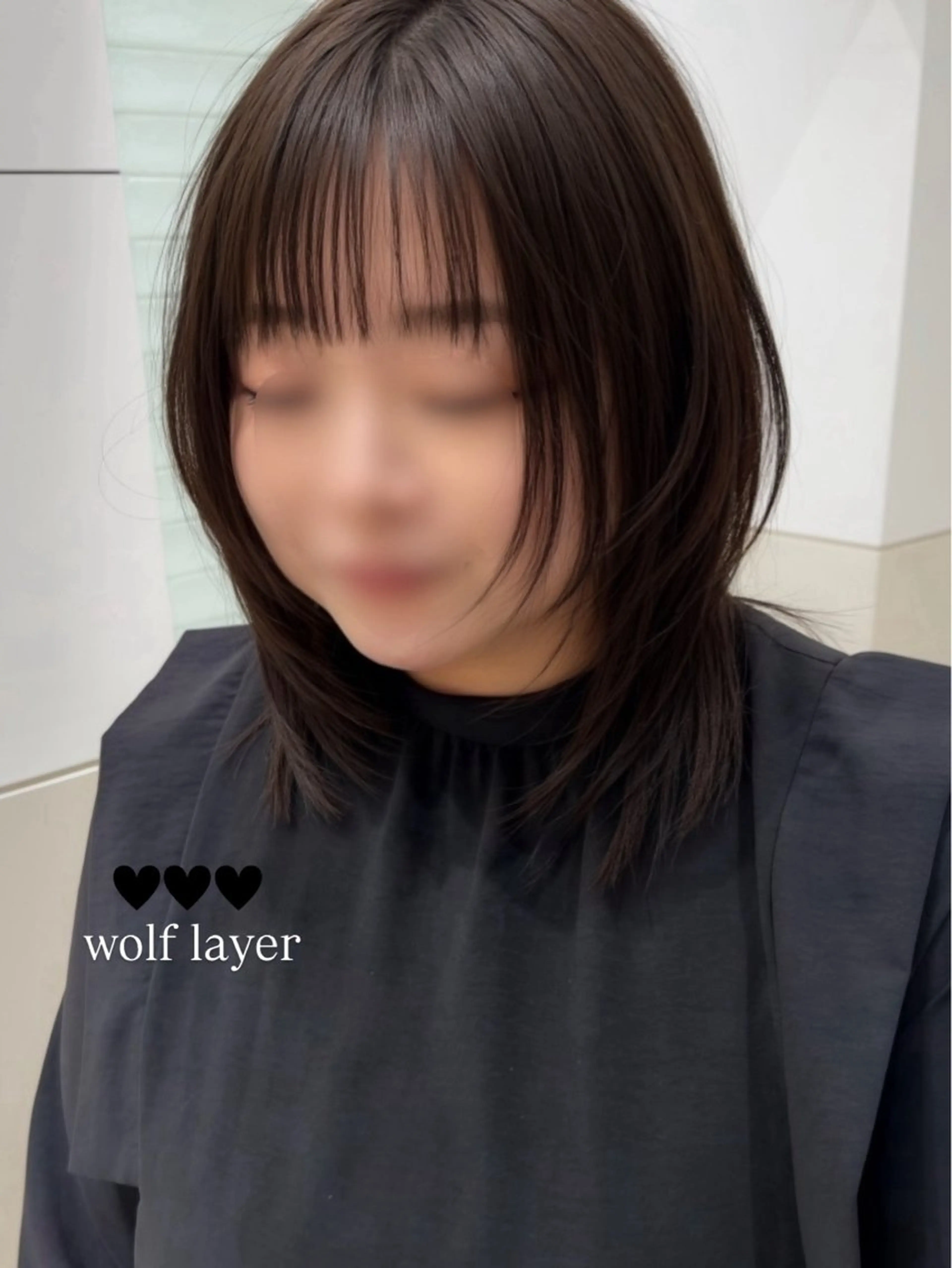 ミディアム ハイレイヤー レイヤーカット 小顔カット ウルフカット カット SALOWIN銀座RAYⅡ所属・髪質改善/齋藤 沙耶佳のヘアスタイル