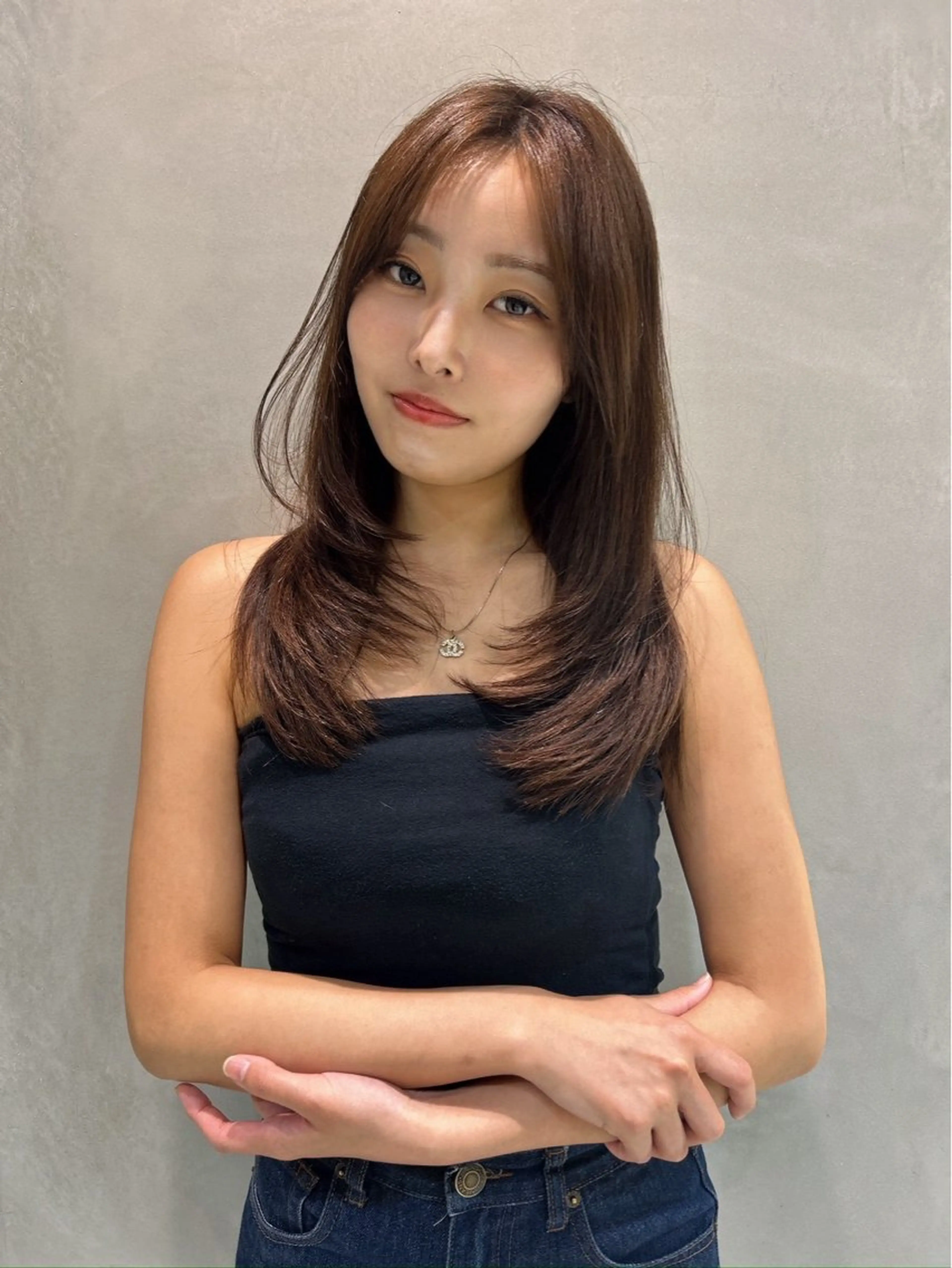 セミロング カット 縮毛矯正 ANFINI所属・さくら/似合わせレ イヤー/美カラー🖤のヘアスタイル