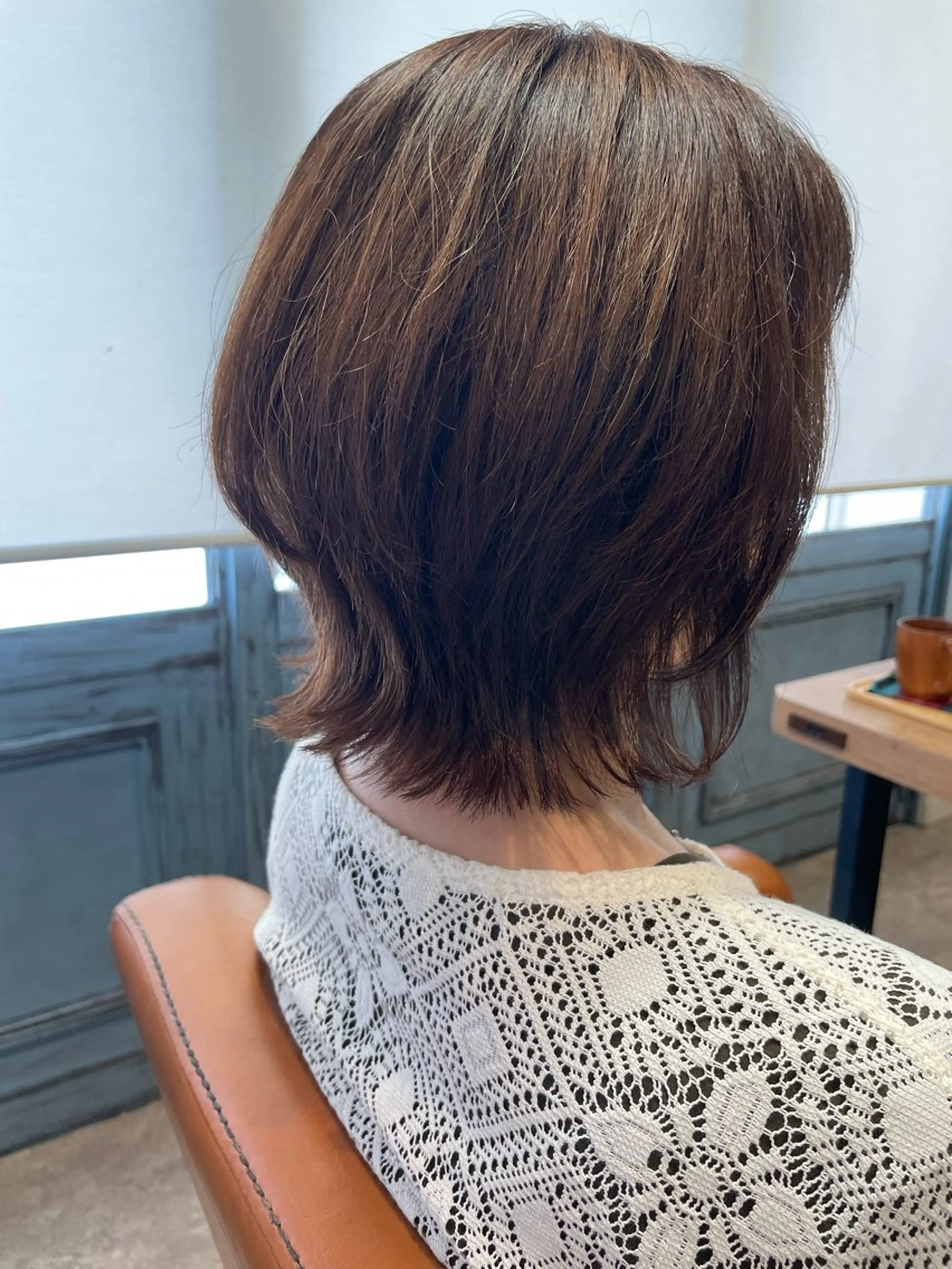 ミディアム くびれヘア レイヤーカット カット ヘアカラー トリートメント HARE 川崎晴佳のヘアスタイル