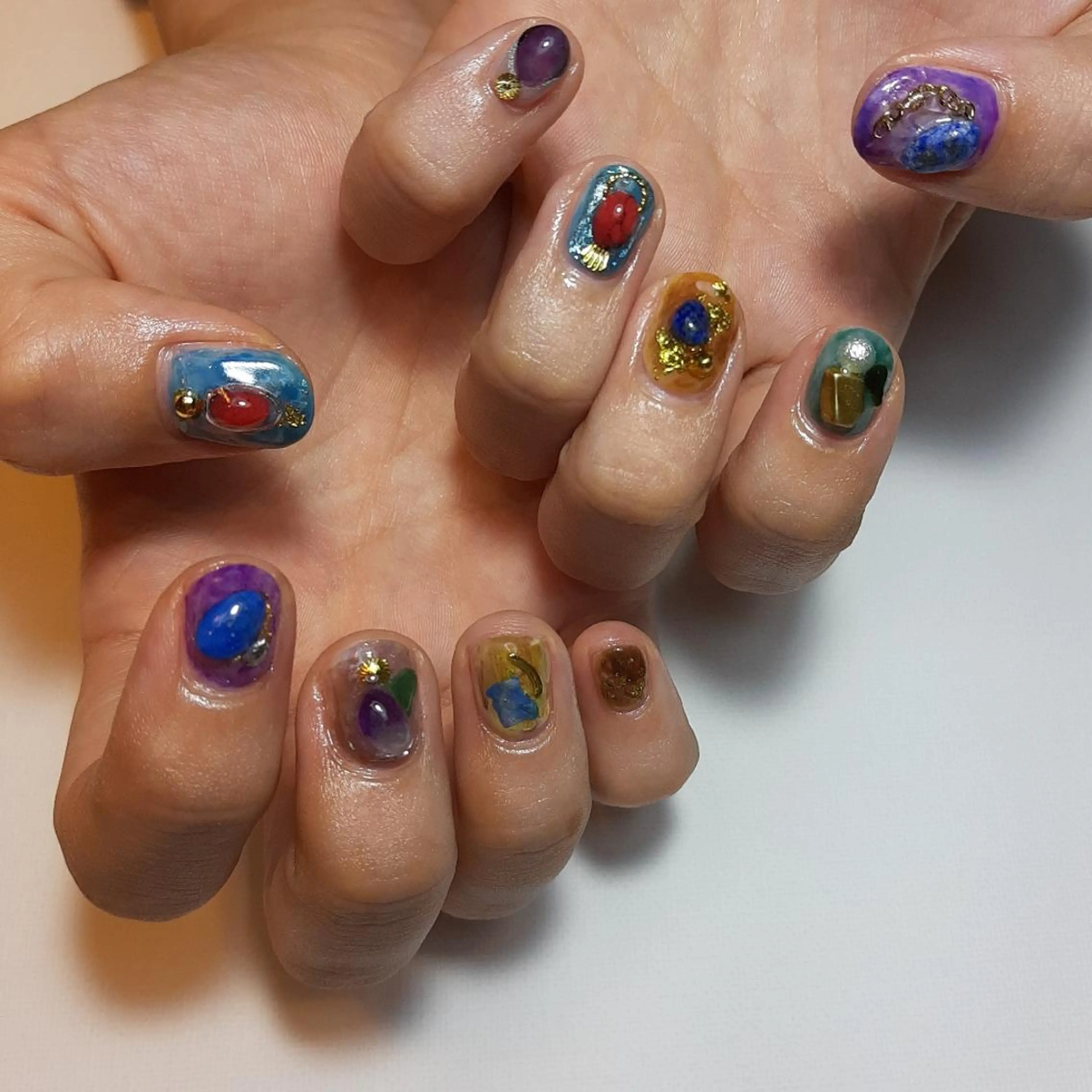 ネイル ストーンネイル owlnail /持込みデザイン専門のネイルデザイン