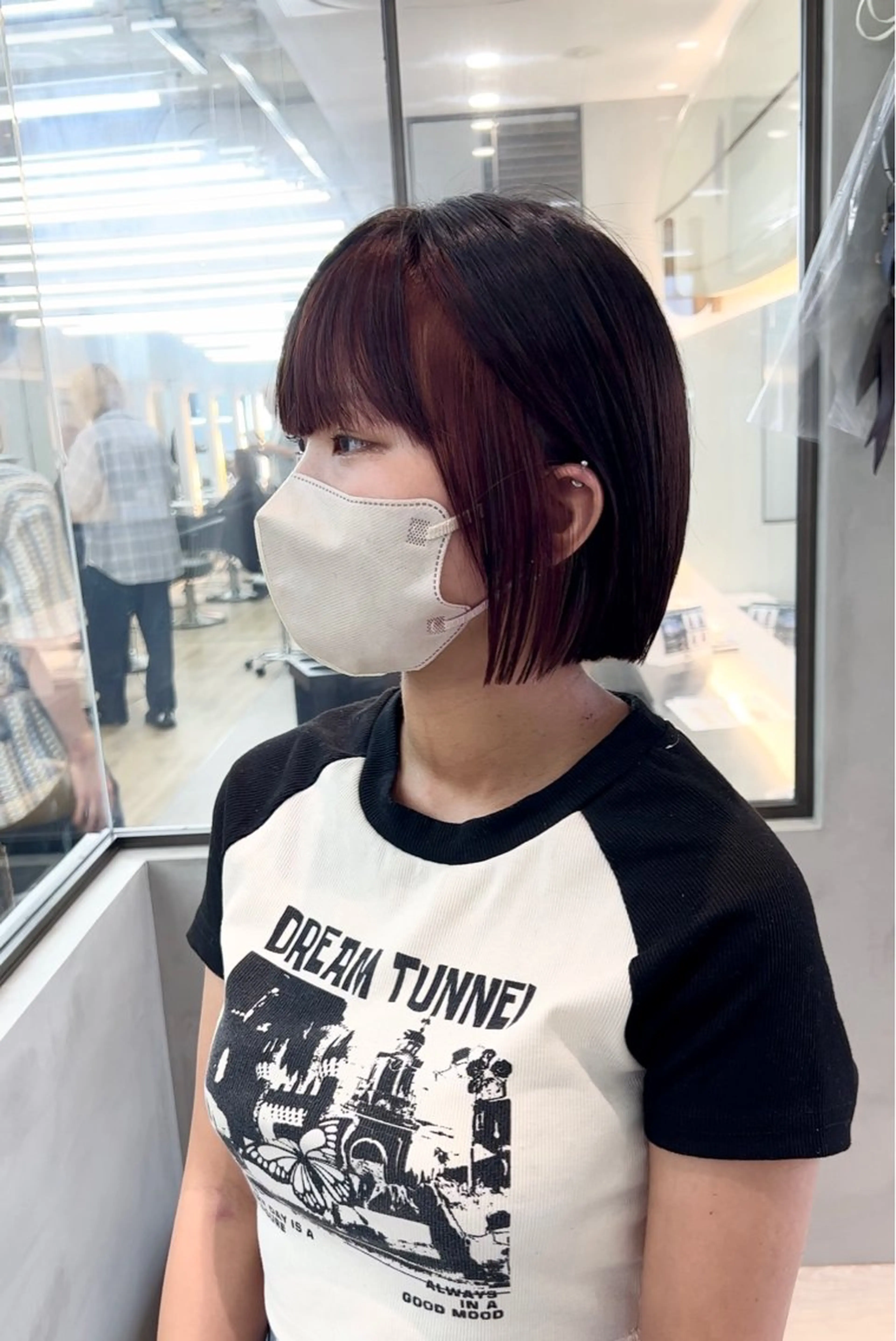 ミディアム ミストバング ボブ ヘアカラー トリートメント メンズ/韓国レイヤー /縮毛矯正/📍爽太のヘアスタイル