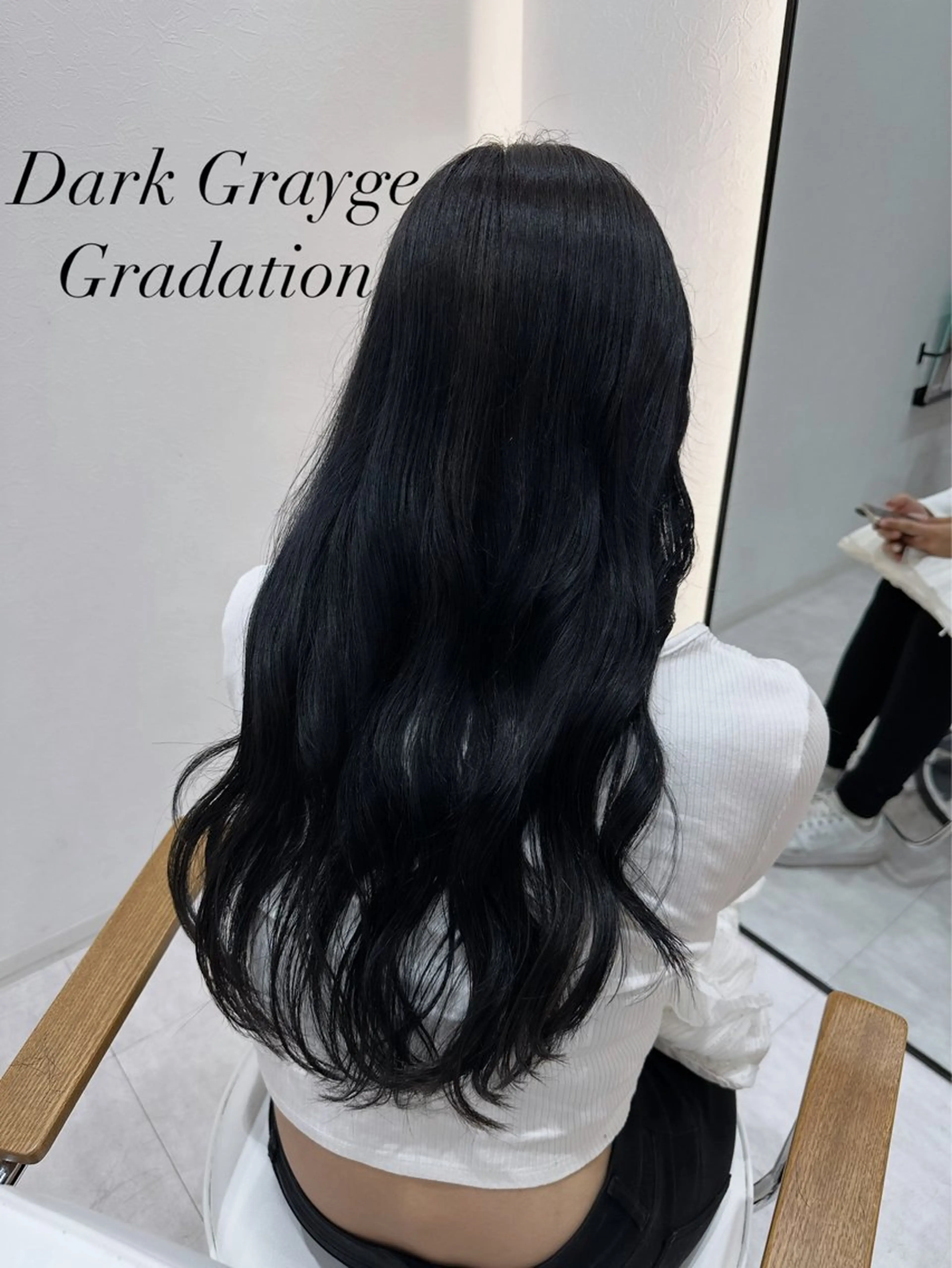 ロング カラー 赤み消し/オリーブ カーキ/福田れんのヘアスタイル