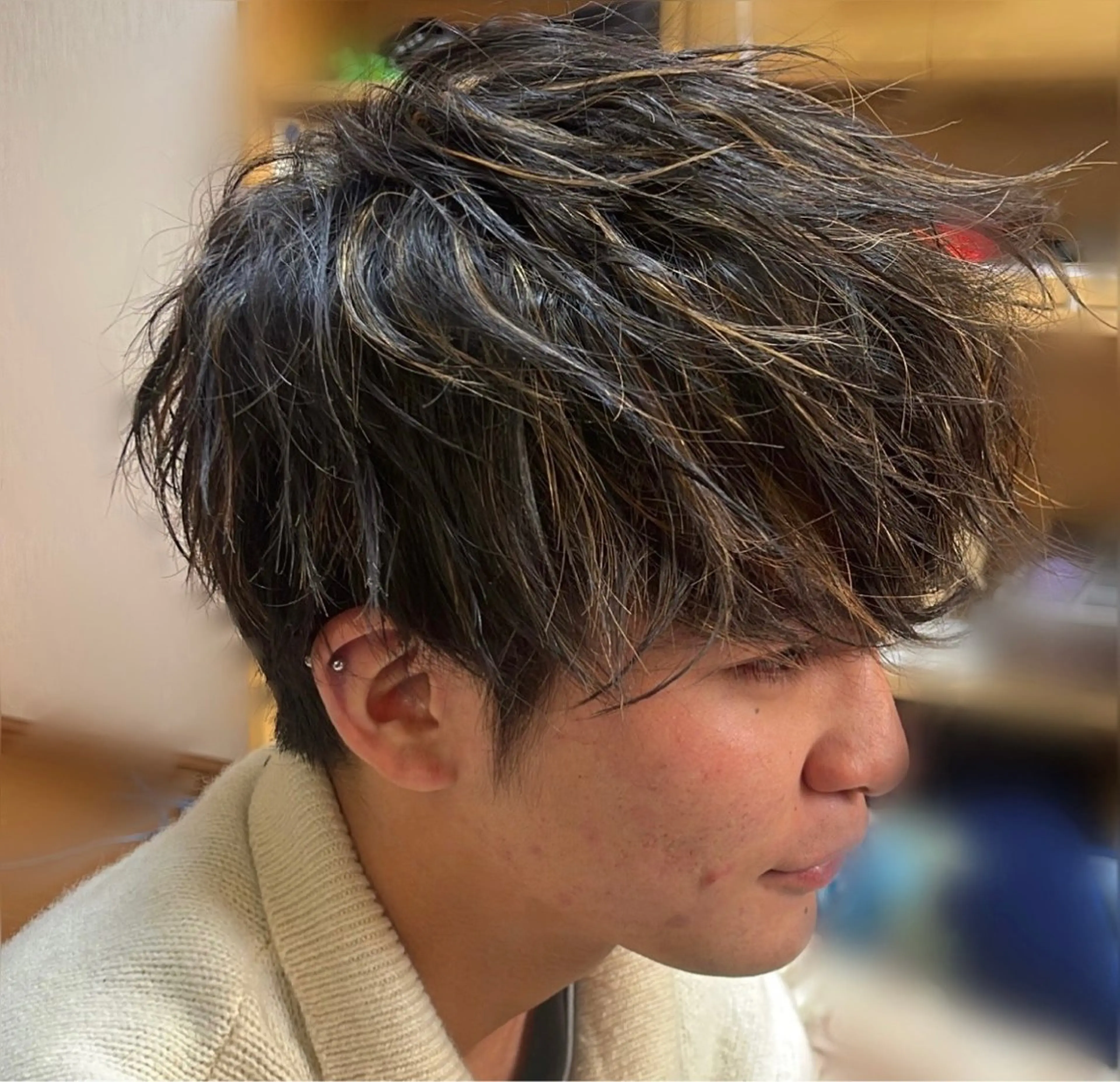 カラー ヘアアレンジ メンズ little×PORTO 元町店所属・藤本 あさひのヘアスタイル