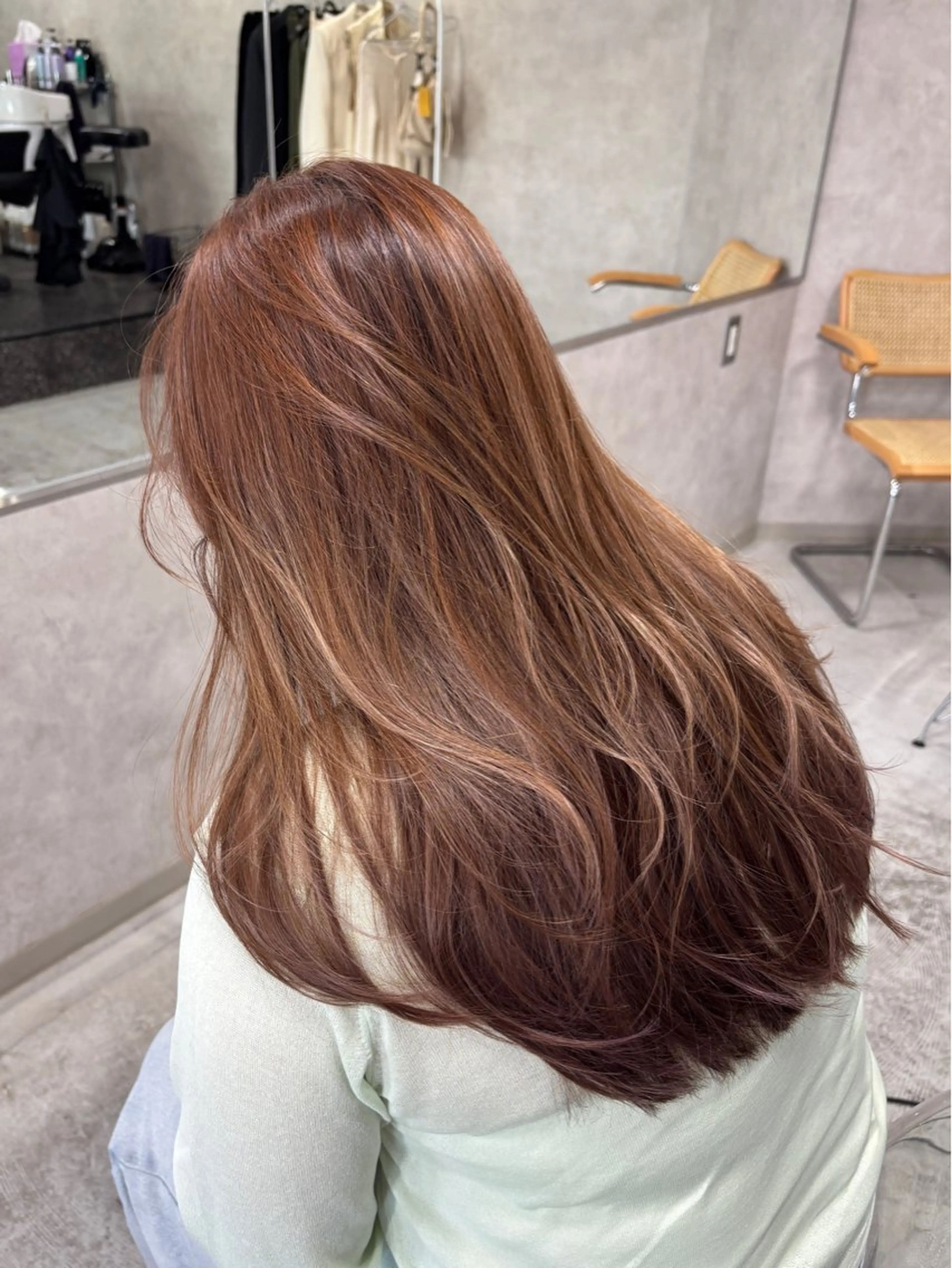 ロング ハイライト レイヤーカット NEER 新潟【ネアー】所属・長崎 紗南のヘアスタイル