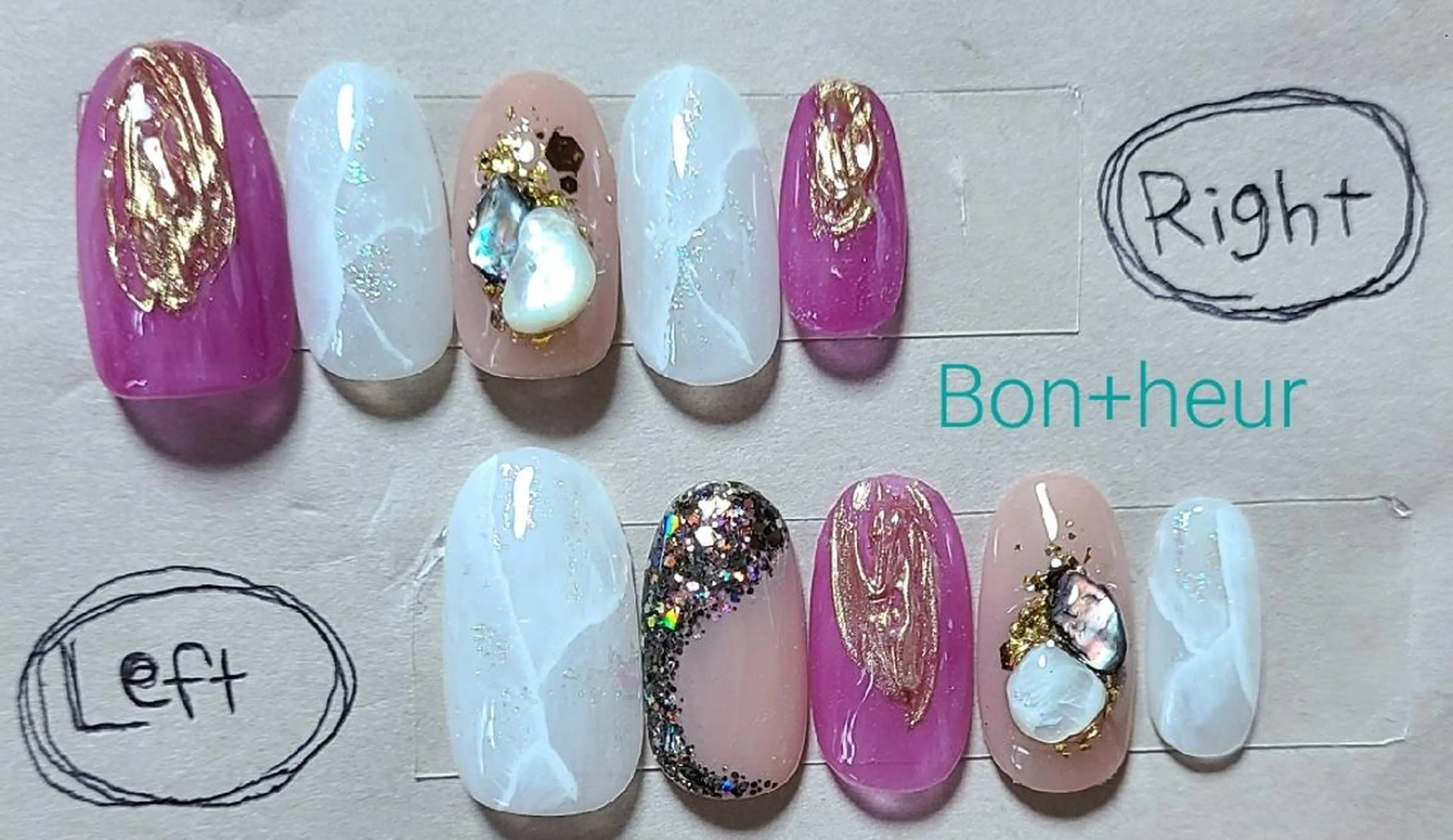 ネイル クリアネイル 成人式 ジェルネイル 韓国ネイル 大理石ネイル(マーブル) 宮口 紗子のネイルデザイン