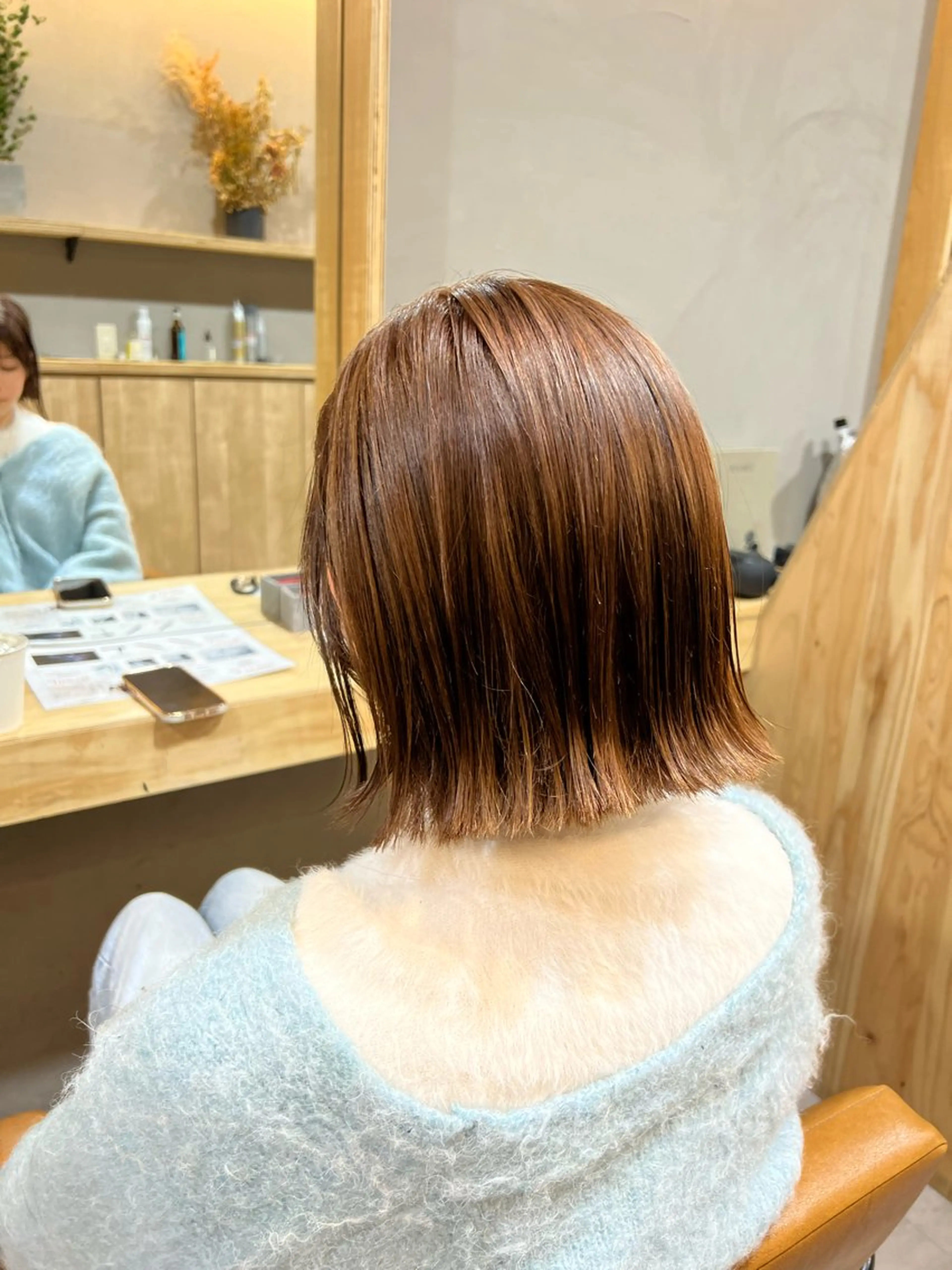 ショート カラー 切りっぱなしボブ ボブ 神戸ボブ✂️ ioe三宮/田 伸佳のヘアスタイル