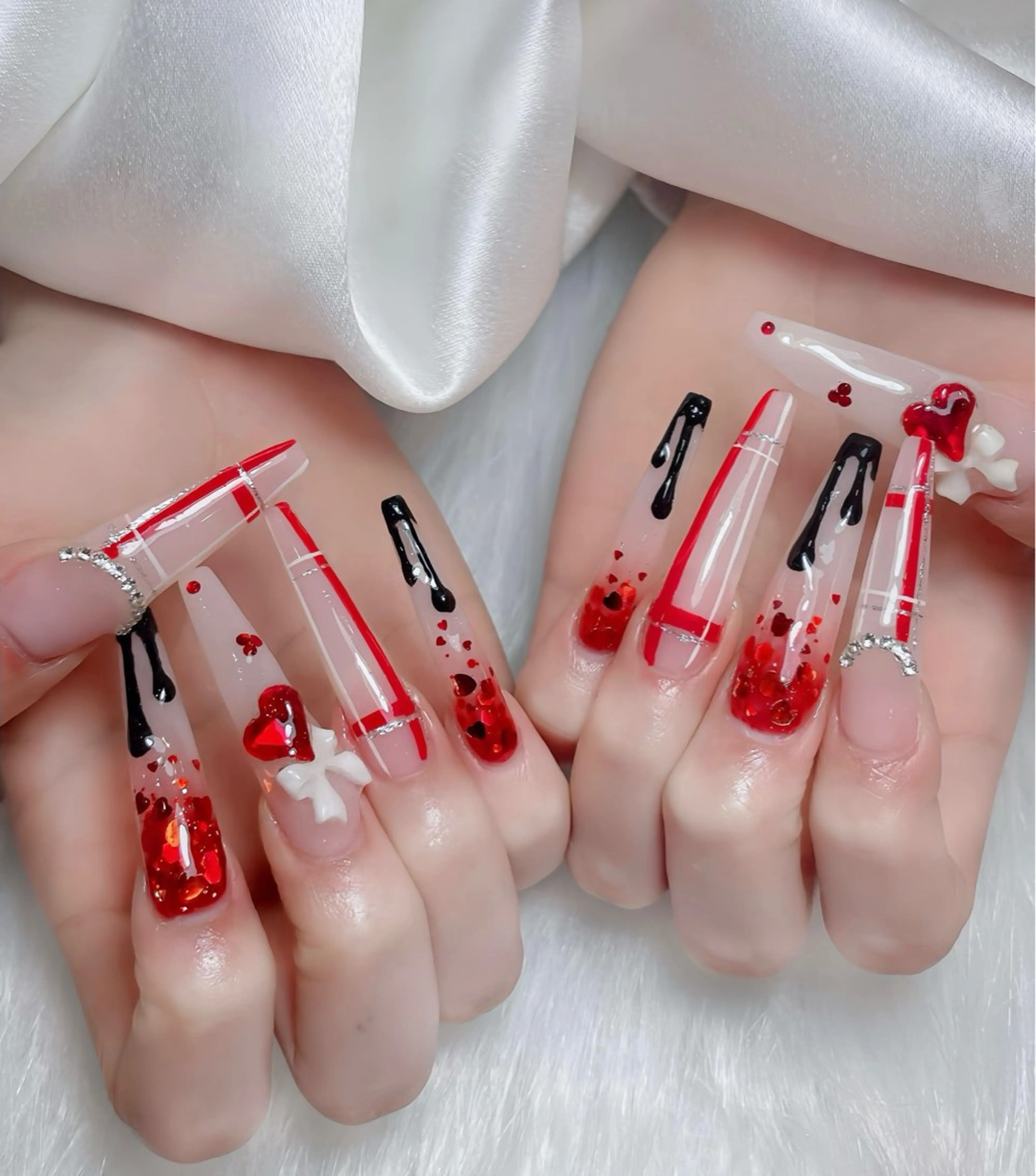 ネイル アートネイル ロングネイル ニュアンスネイル スカルプネイル ネイルチップ ハンドネイル Rin Nail 新大久保店のネイルデザイン