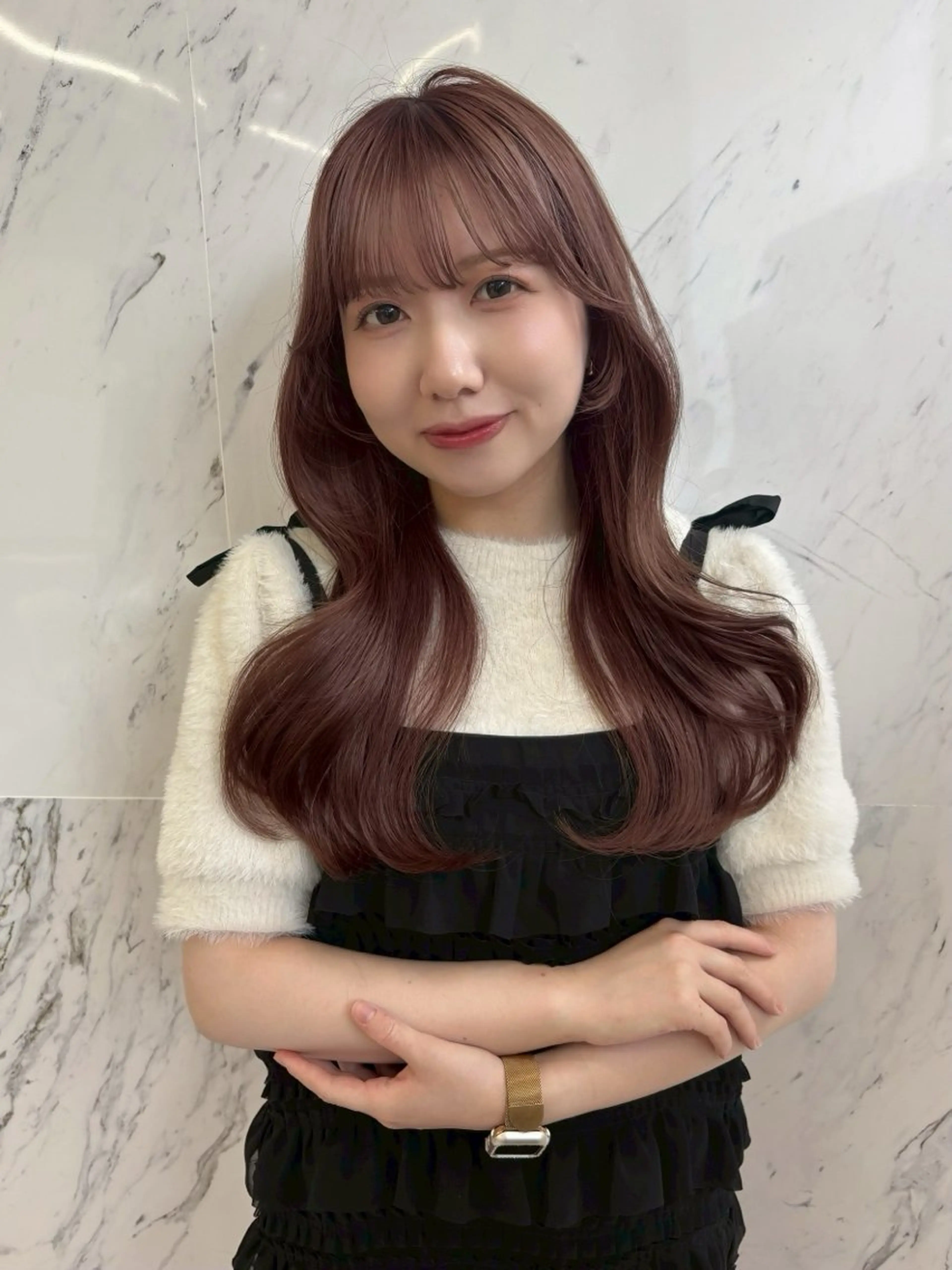 ロング カラー ヘアカラー ParveMix🎀 稲垣詞葉のヘアスタイル