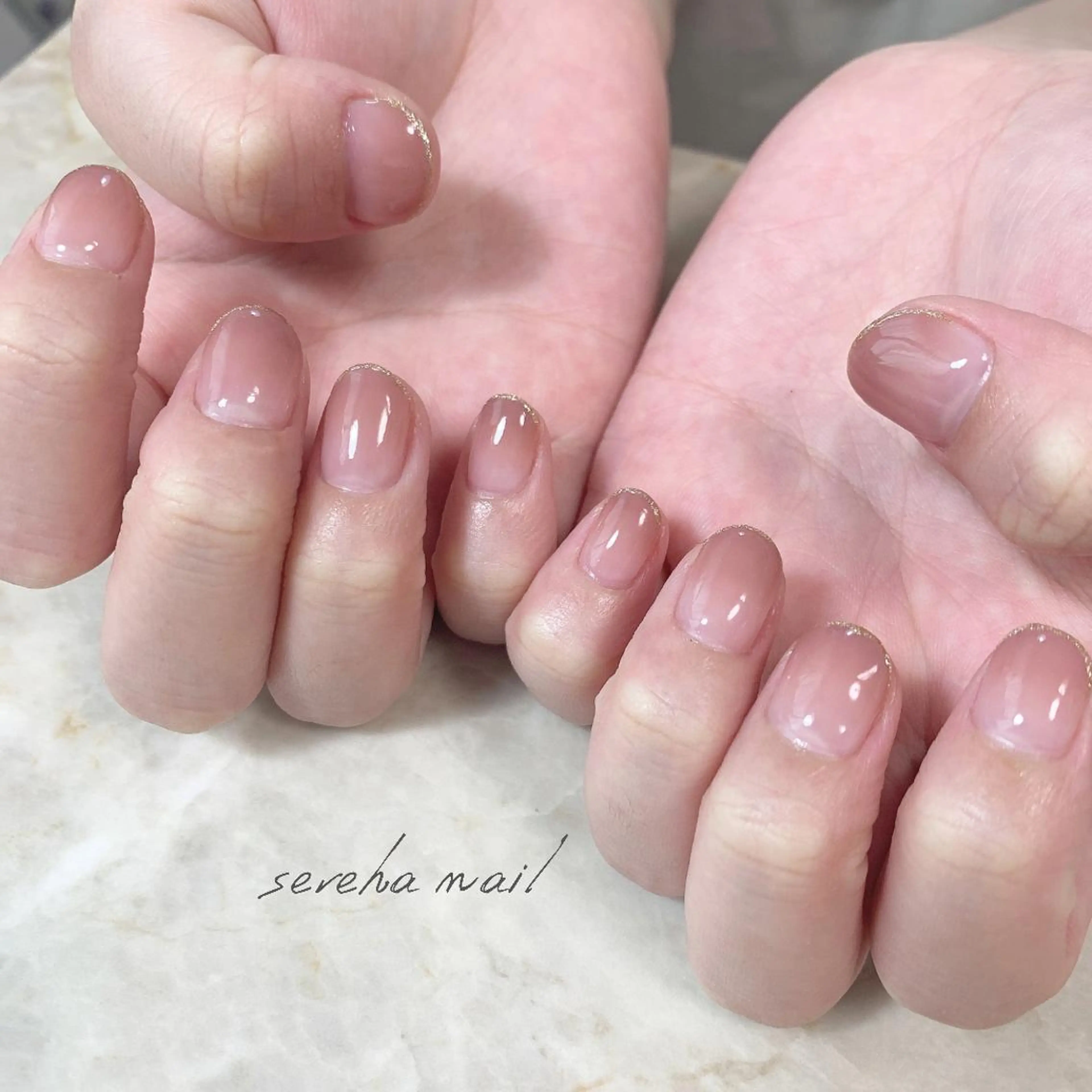ネイル グラデーション ラメ(グリッター) sereha nailのネイルデザイン