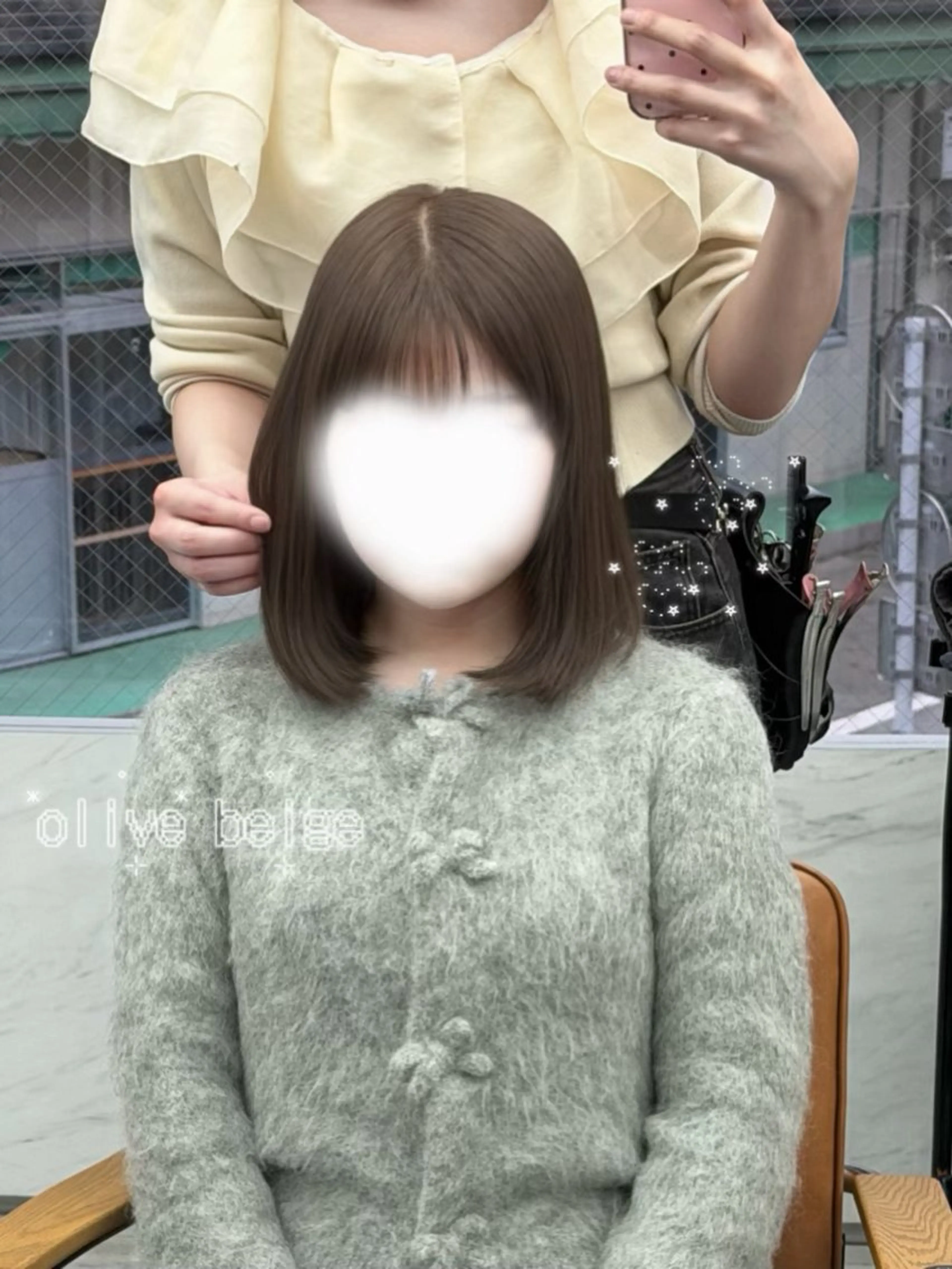 ミディアム カラー ヘアカラー 韓国系艶髪🎀 miyuuのヘアスタイル