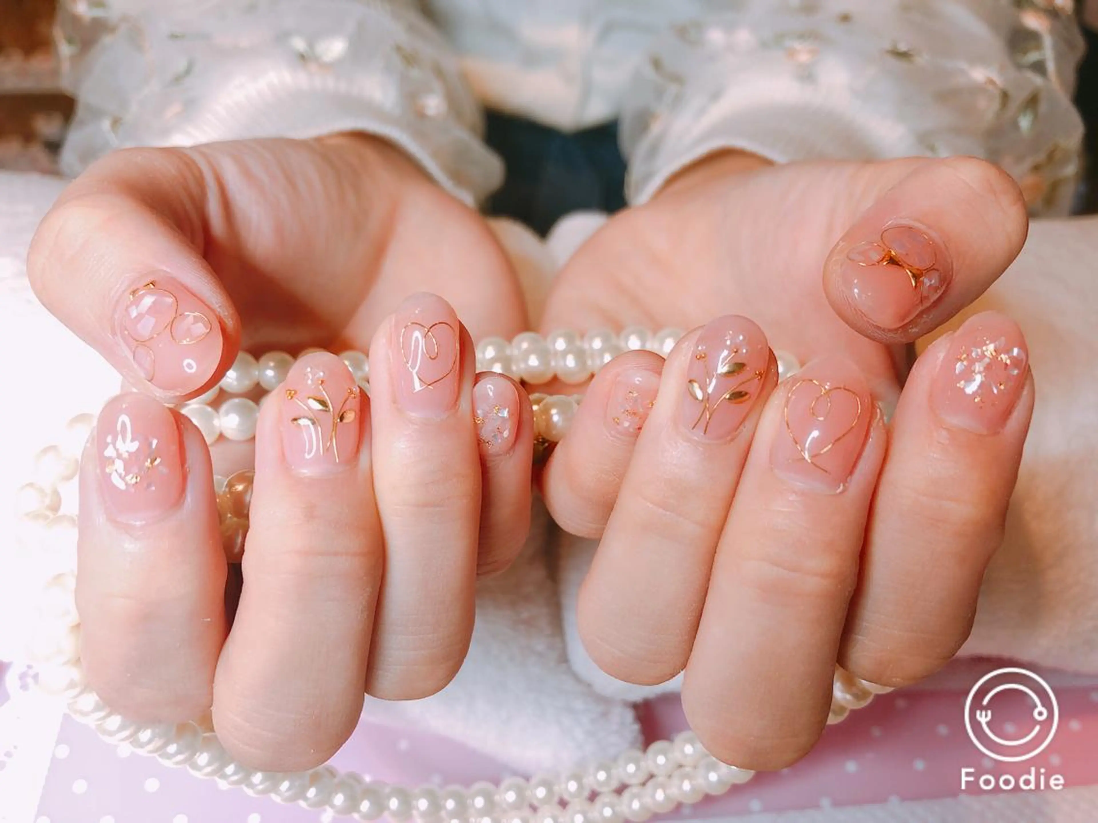 ミディアム ネイル 長さ出し専門 nynaのネイルデザイン