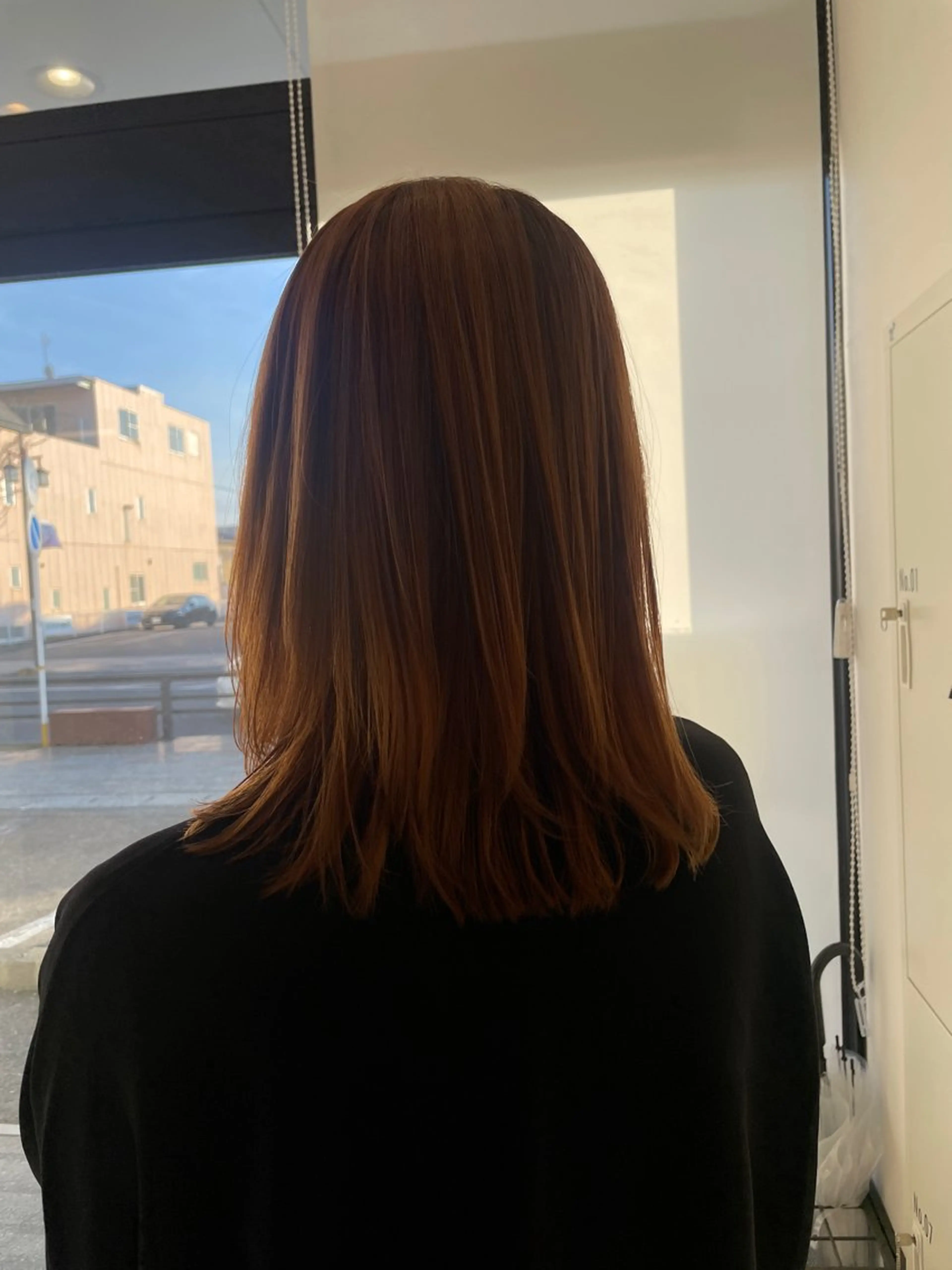 ミディアム 縮毛矯正 Agu hair  Code  Line所属・坂井 里奈のヘアスタイル