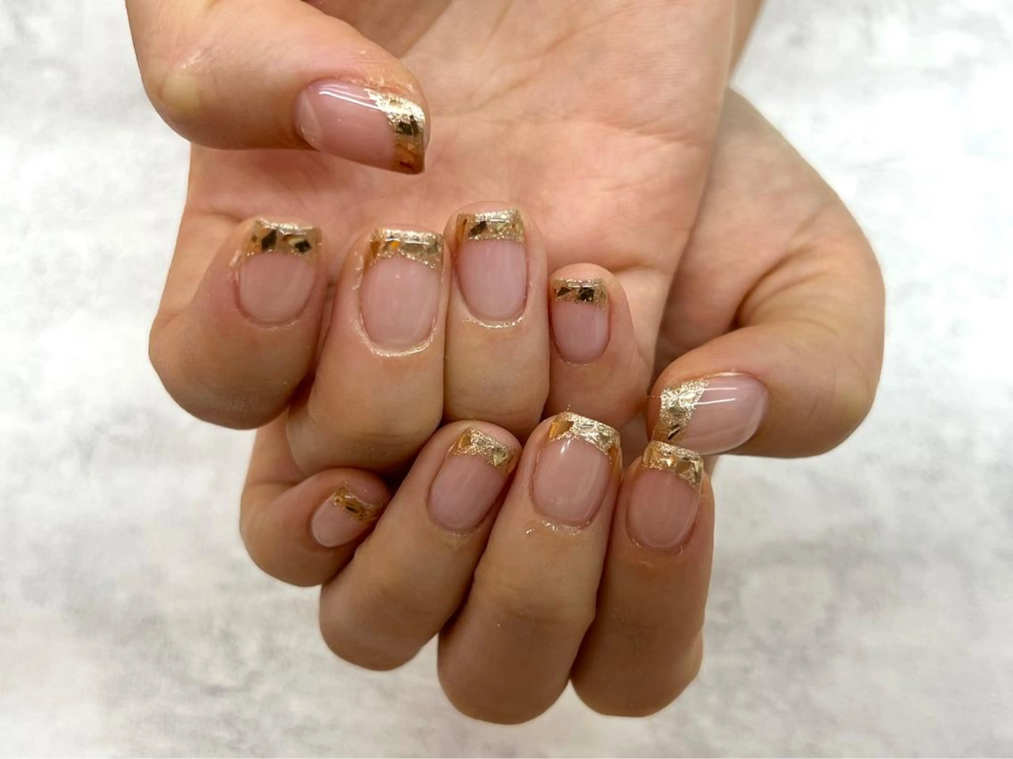 ネイル フレンチネイル ガラスフレンチ Maple所属・Maple saronのネイルデザイン