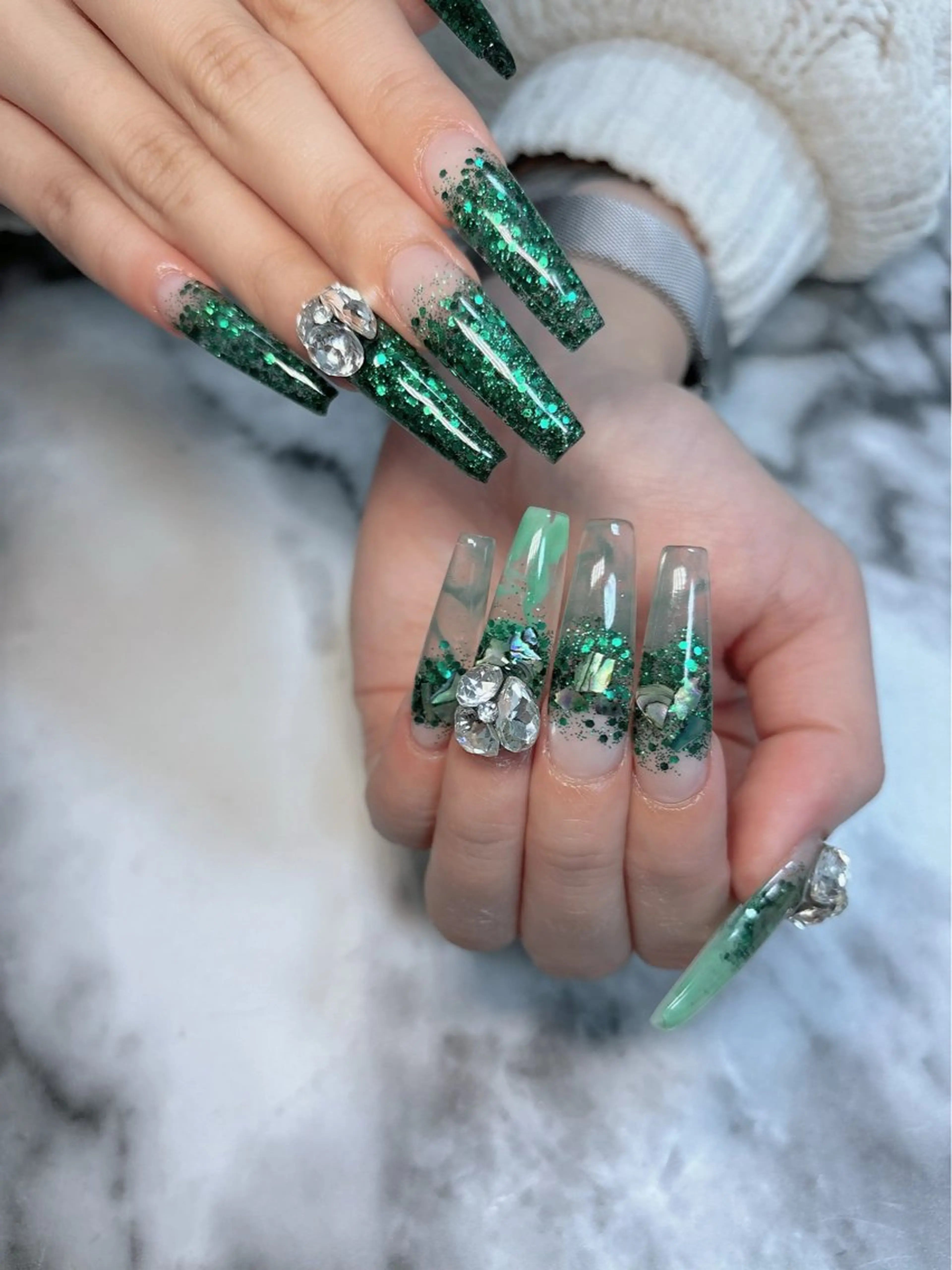 ネイル ロングネイル ハンドネイル salon de belnetta所属・kayo 💅のネイルデザイン