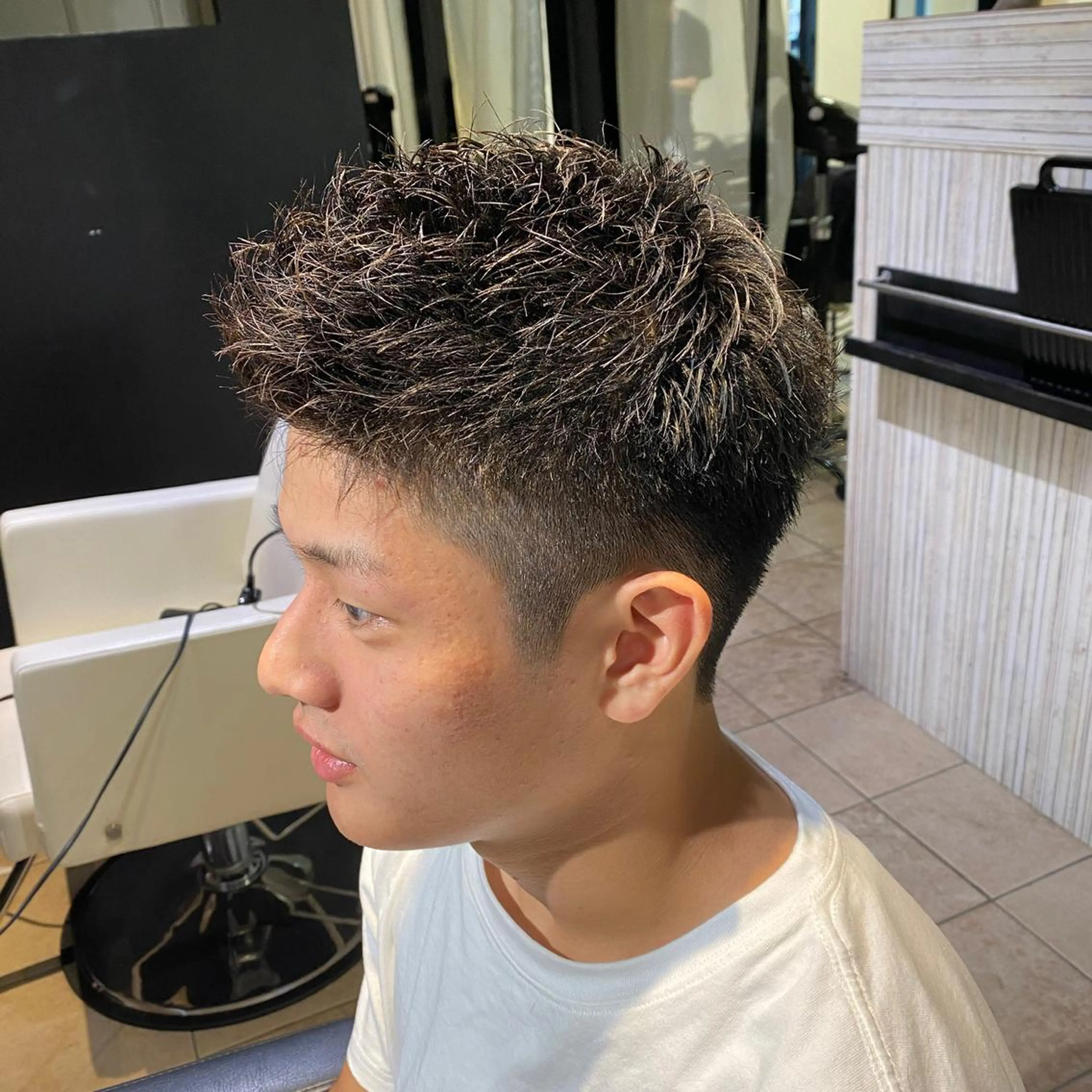 メンズ メンズショート エクステ Yu シールエクステのヘアスタイル