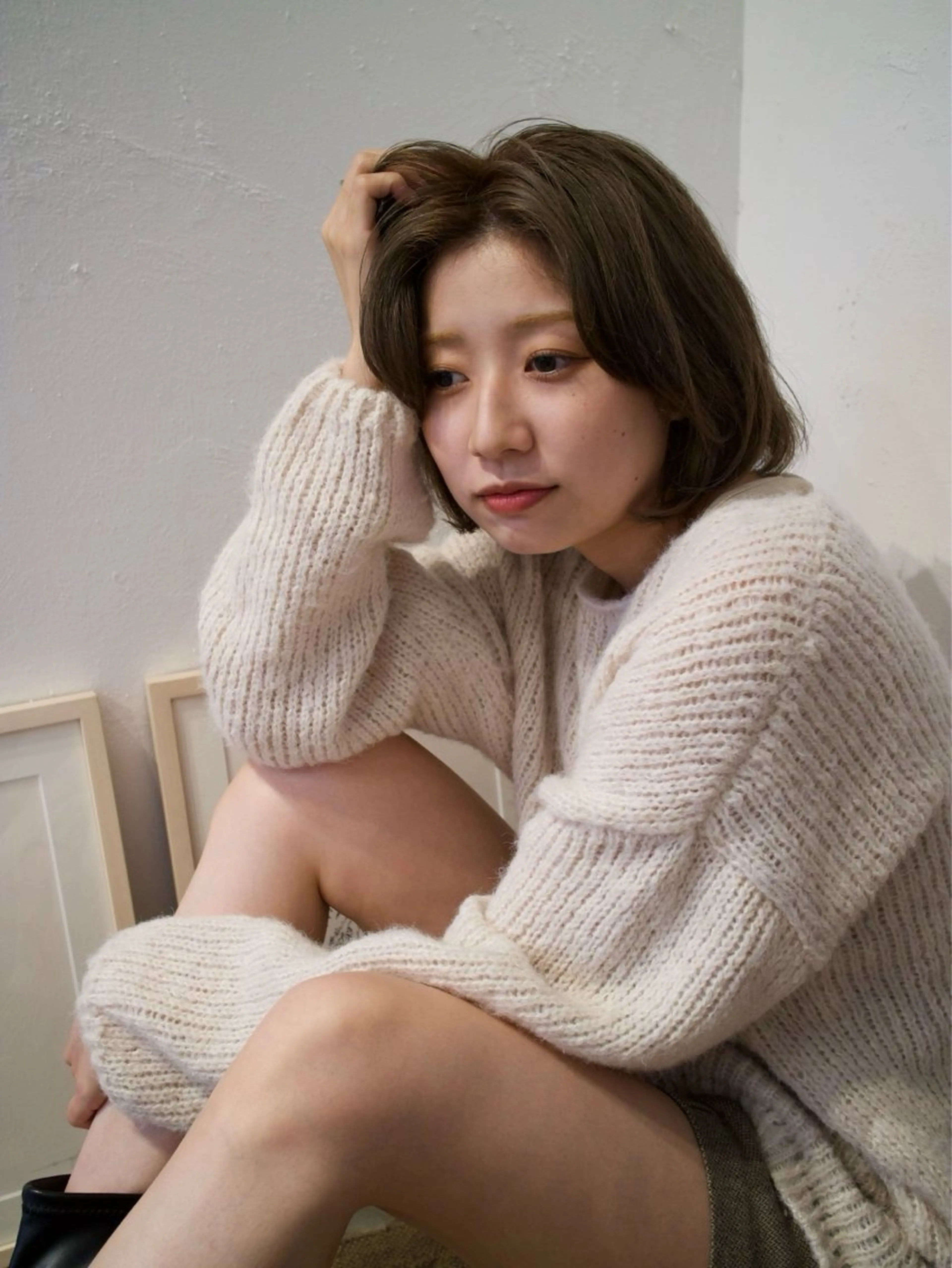 ショート カラー ベージュカラー ヘアカラー mina / 透明感ベージュカラーのヘアスタイル