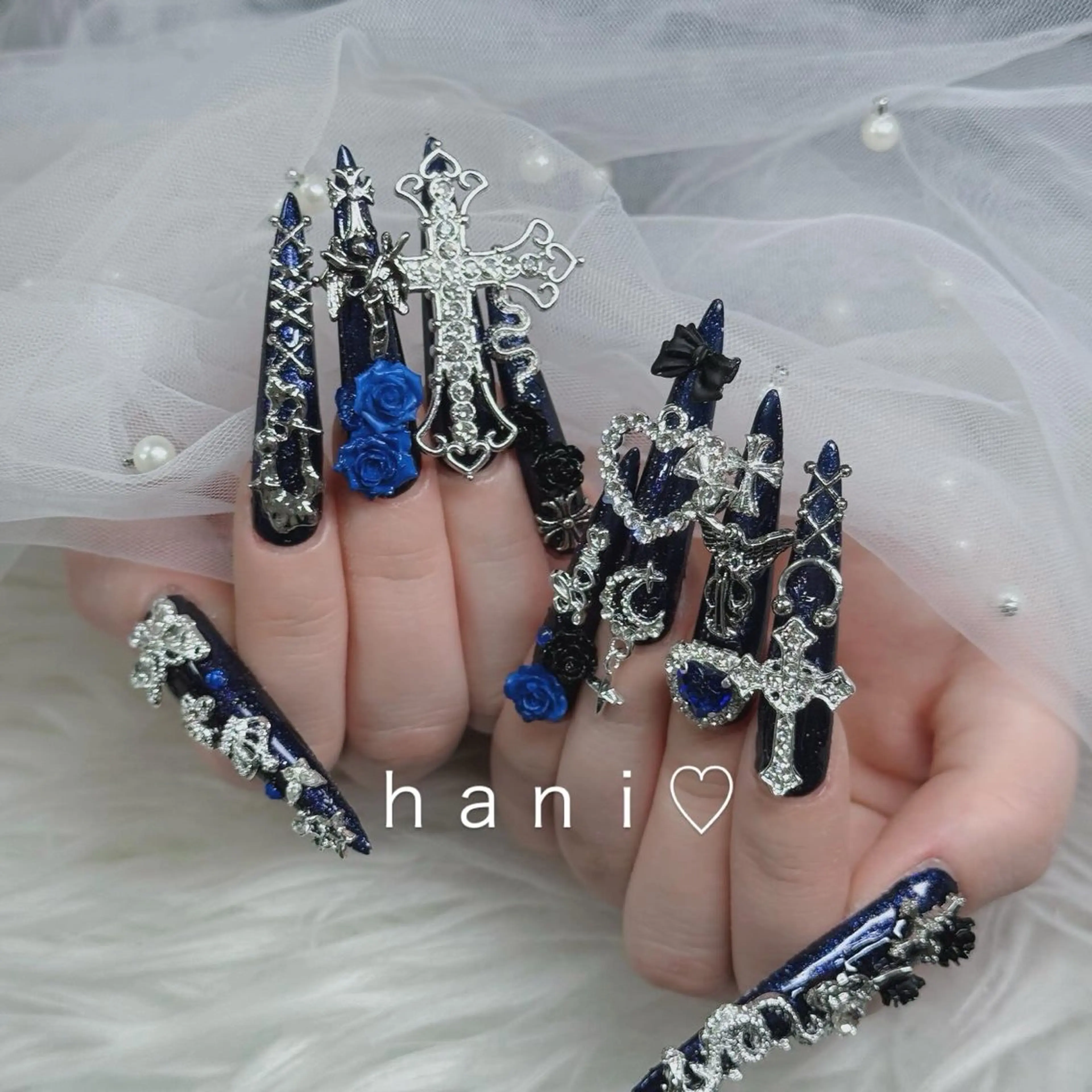 ネイル べっ甲ネイル チークネイル フラッシュネイル フラワーネイル フットネイル ハンドネイル Hani Nail Salonのネイルデザイン