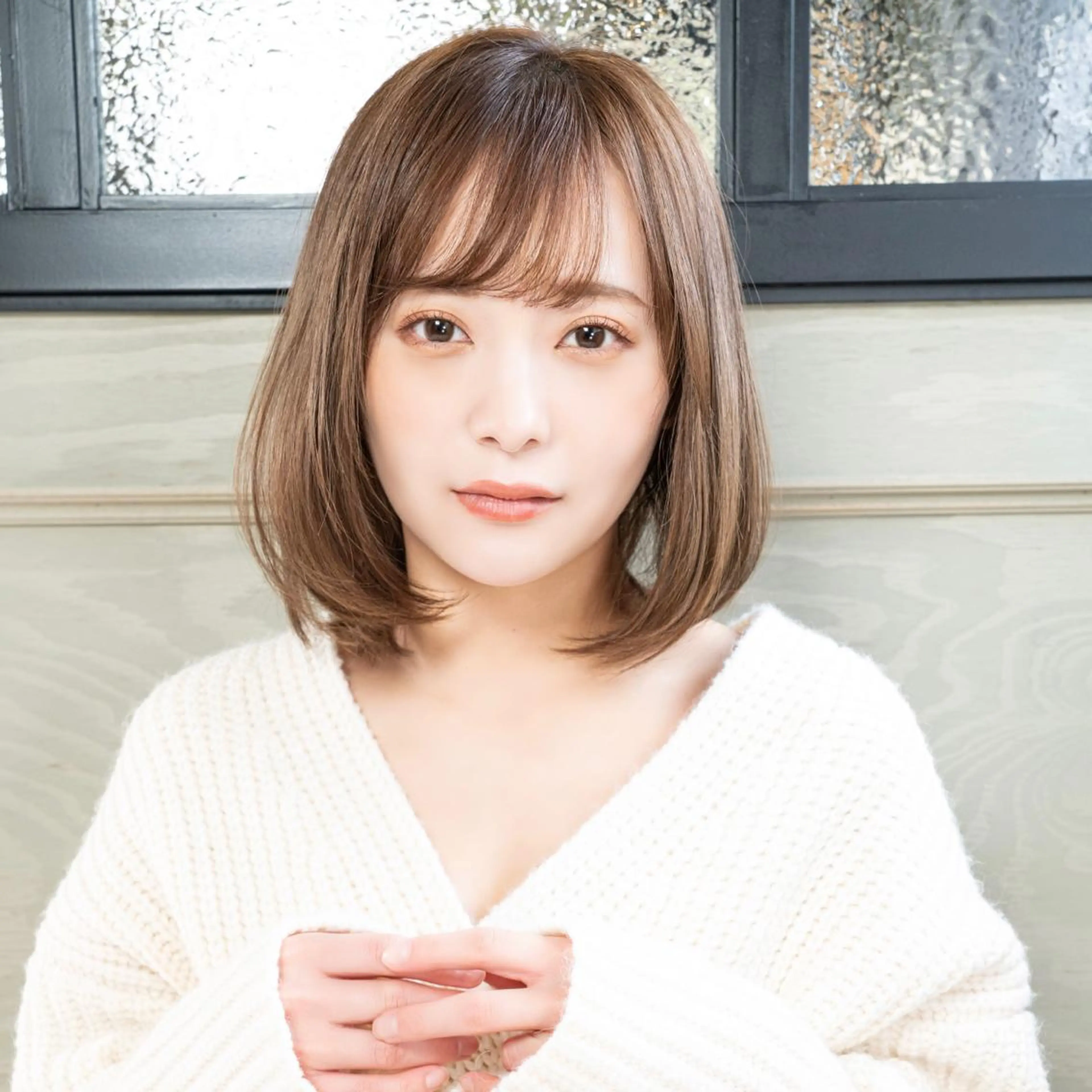 ミディアム カラー カット ヘアカラー トリートメント 新宿/韓国風レイヤー 髪質改善/渋谷直樹のヘアスタイル