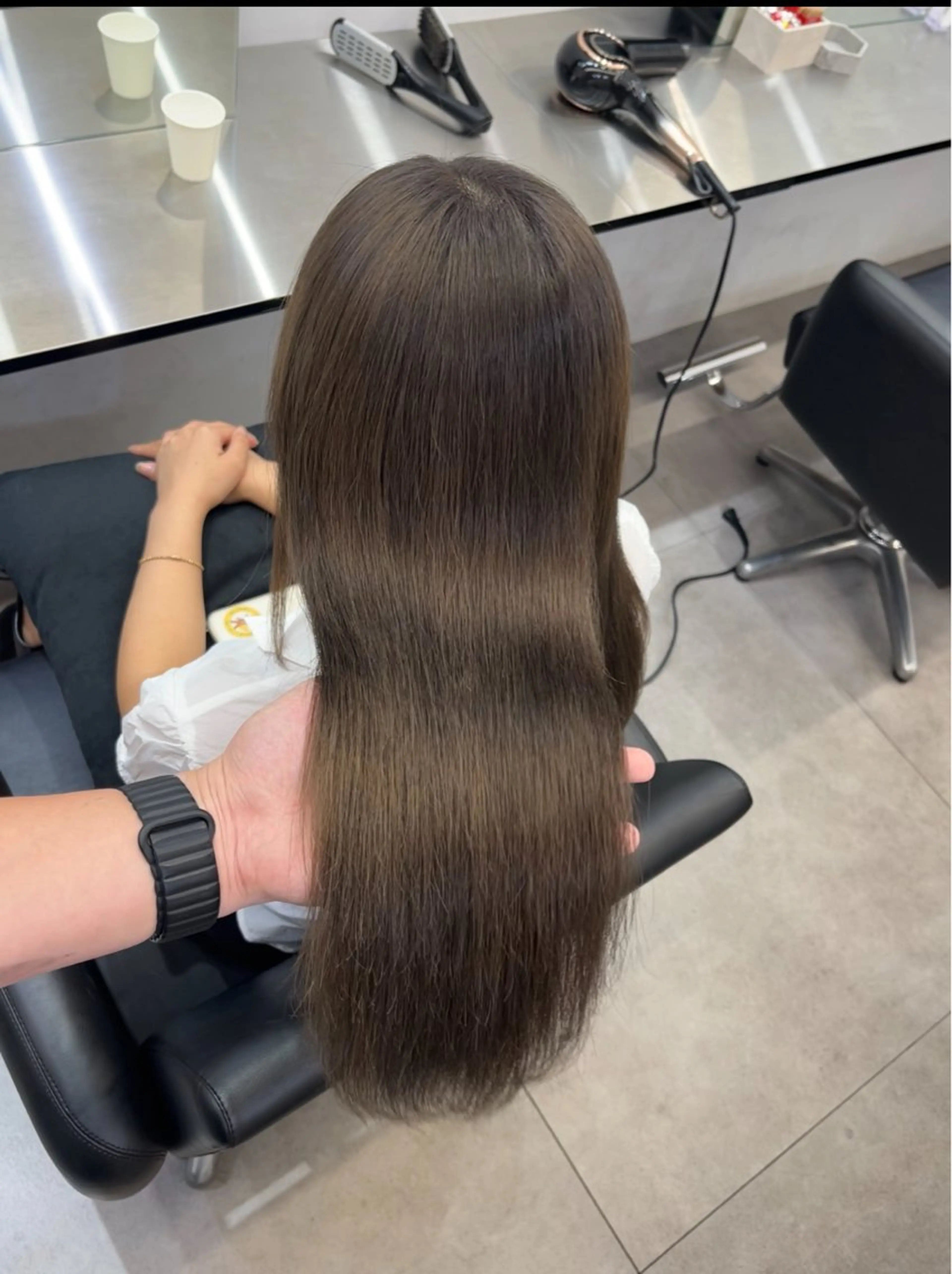 ロング カット ヘアカラー 縮毛矯正 トリートメント 髪質改善/縮毛矯正 梅田茶屋町/西尾祐作のヘアスタイル