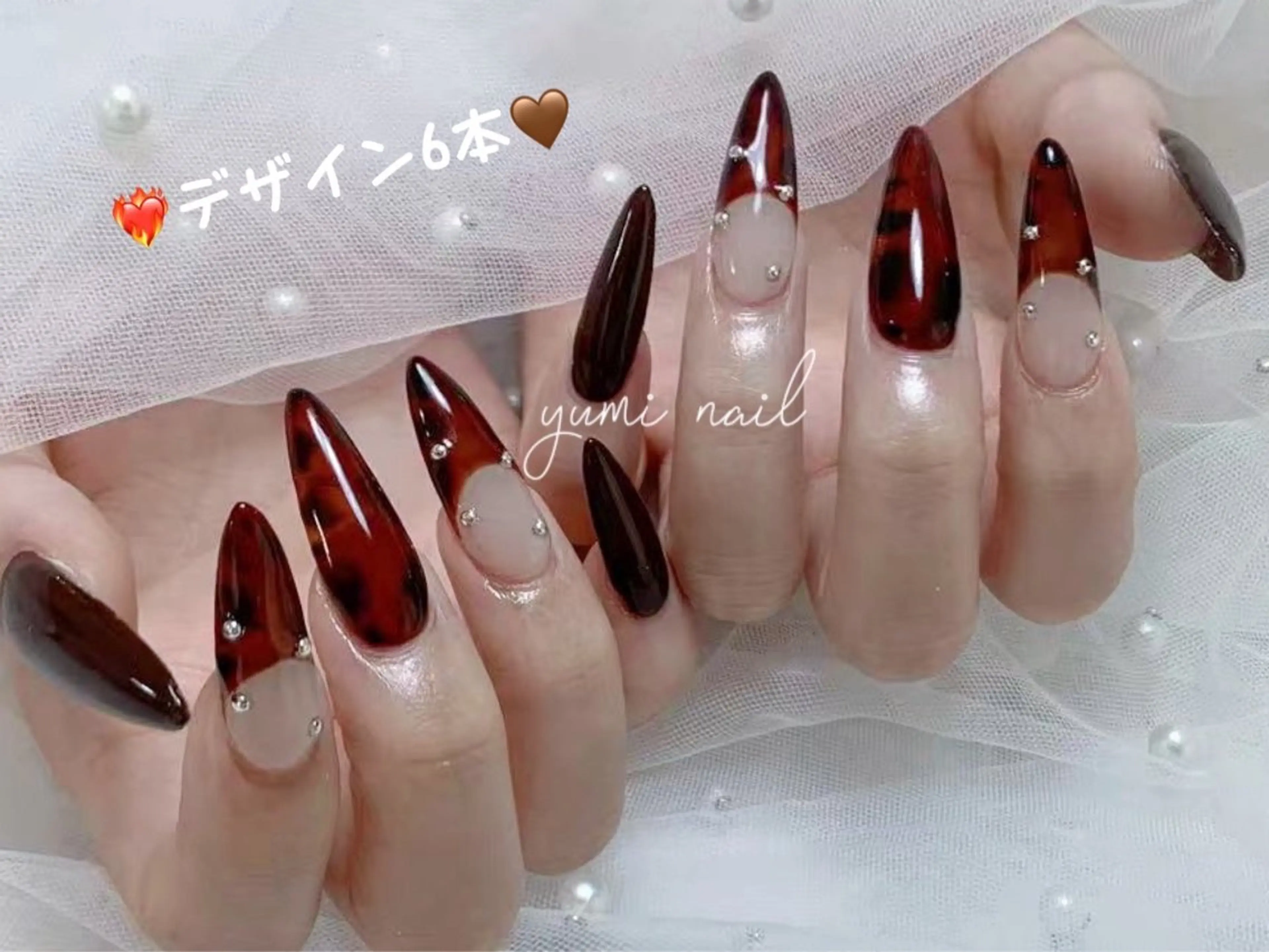 ネイル 𝐲𝐮𝐦𝐢🎀 長さ出しデザイン専門のネイルデザイン