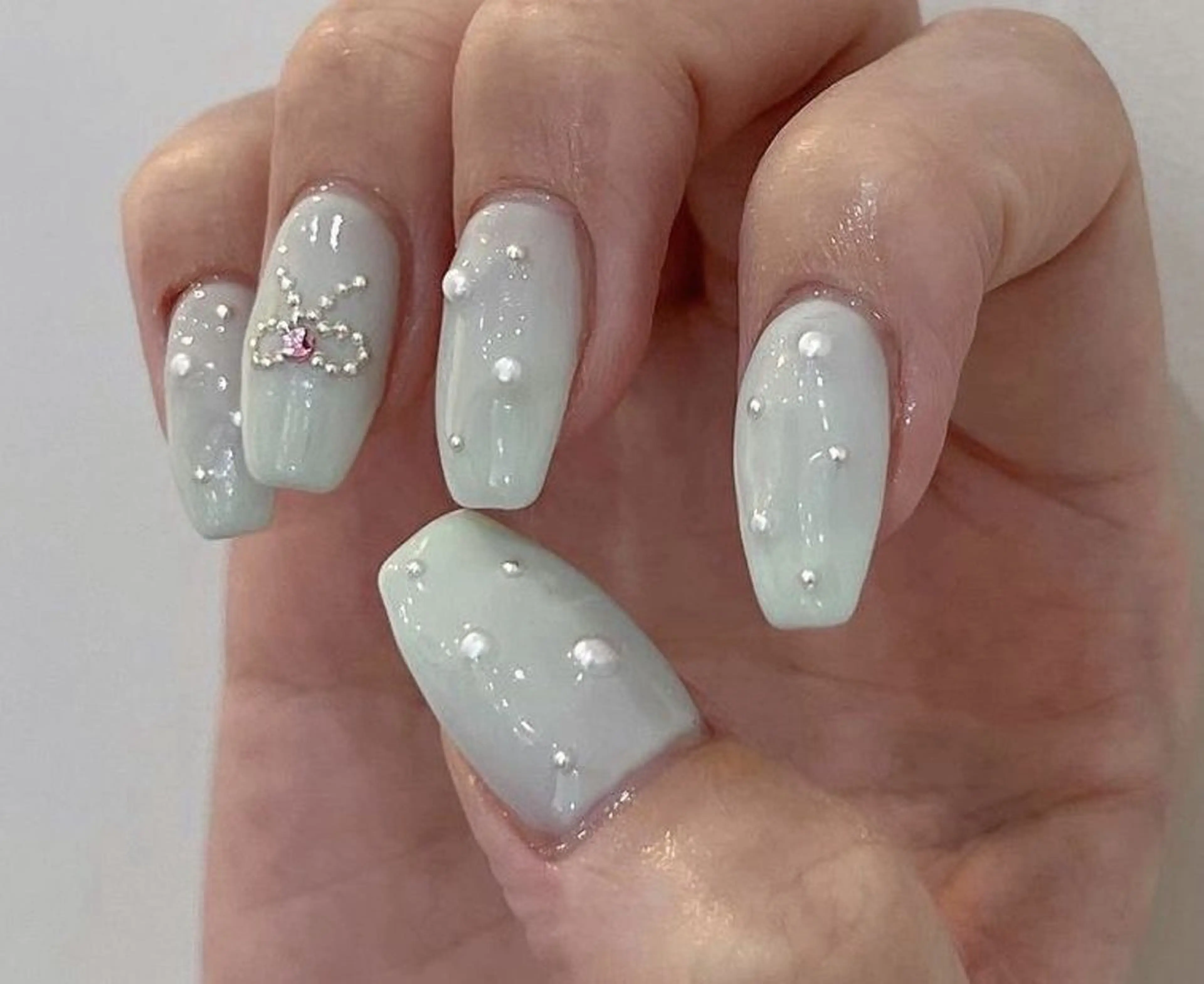 ネイル 韓国ネイル 持ち込み ニュアンスネイル ネイルチップ 冬ネイル RINN ANA.CHUOのネイルデザイン