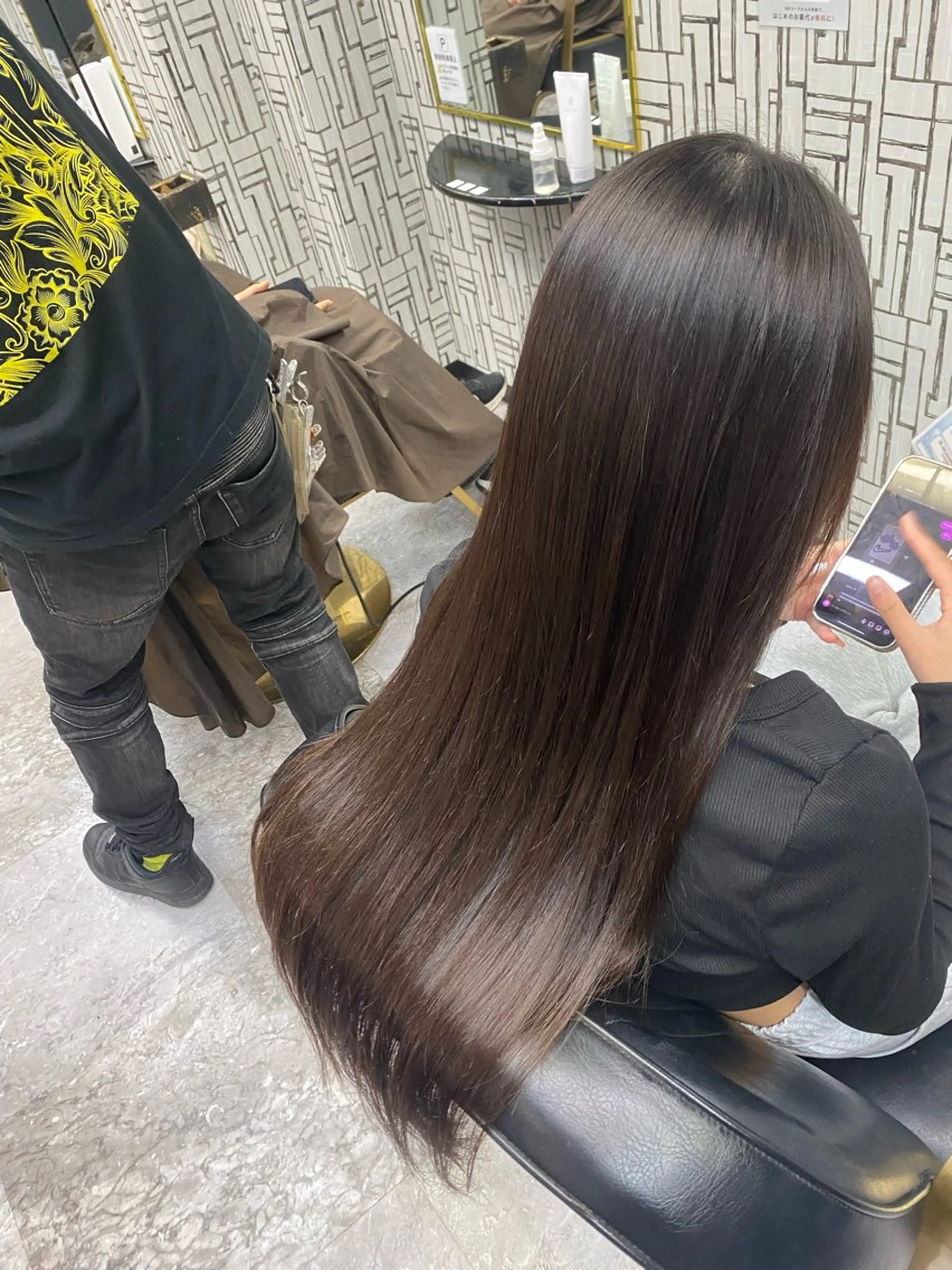 ロング カット 縮毛矯正 池田 亮雅のヘアスタイル