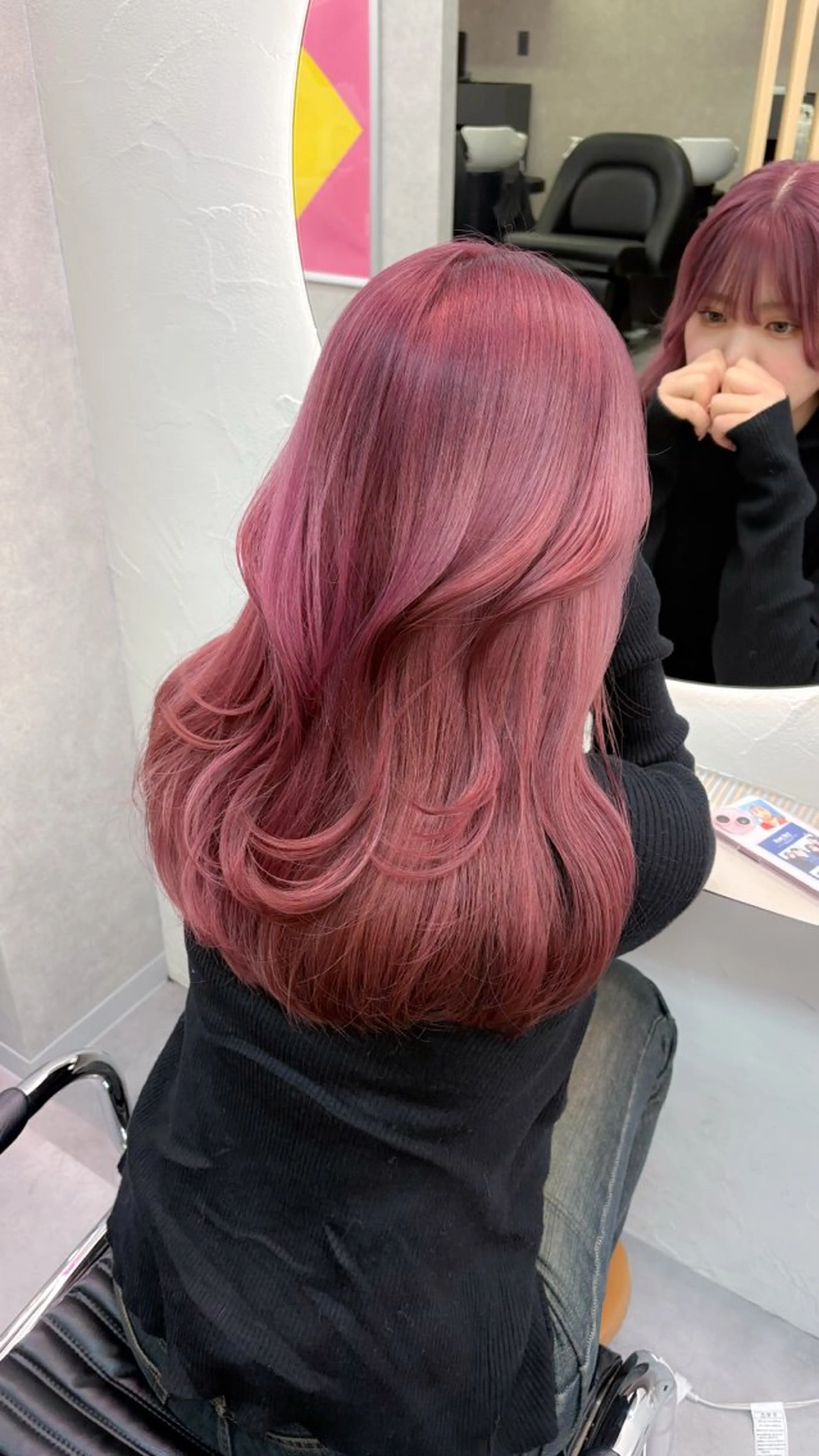 カラー ブリーチ ピンクカラー Hz/ヘルツ SHIHOのヘアスタイル