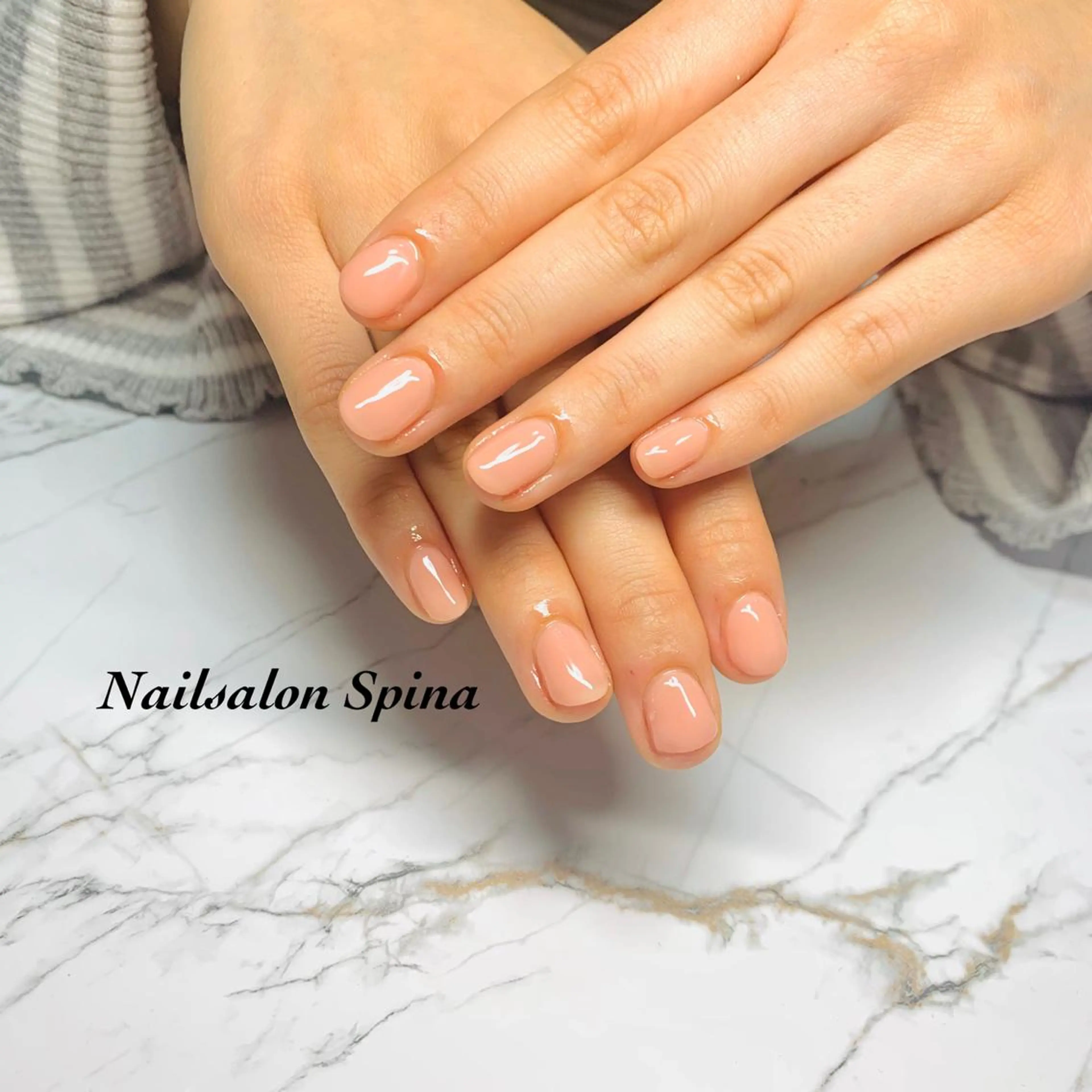 ネイル ジェルネイル ワンカラーネイル パラジェル Nailsalon Spina 琴美のネイルデザイン