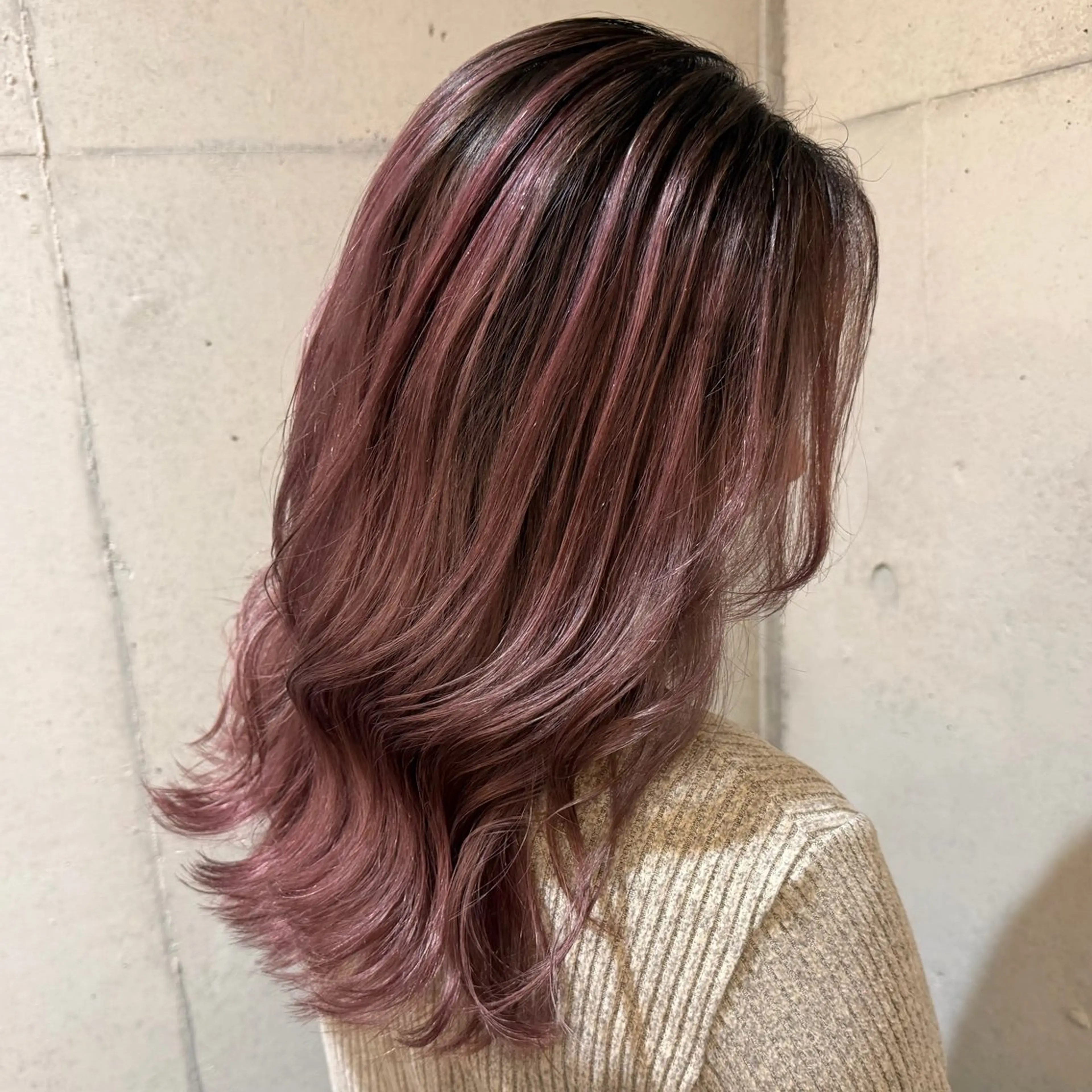 セミロング カラー ヘアカラー トリートメント ハイトーン/ボブ/ 髪質改善🦖mahoのヘアスタイル