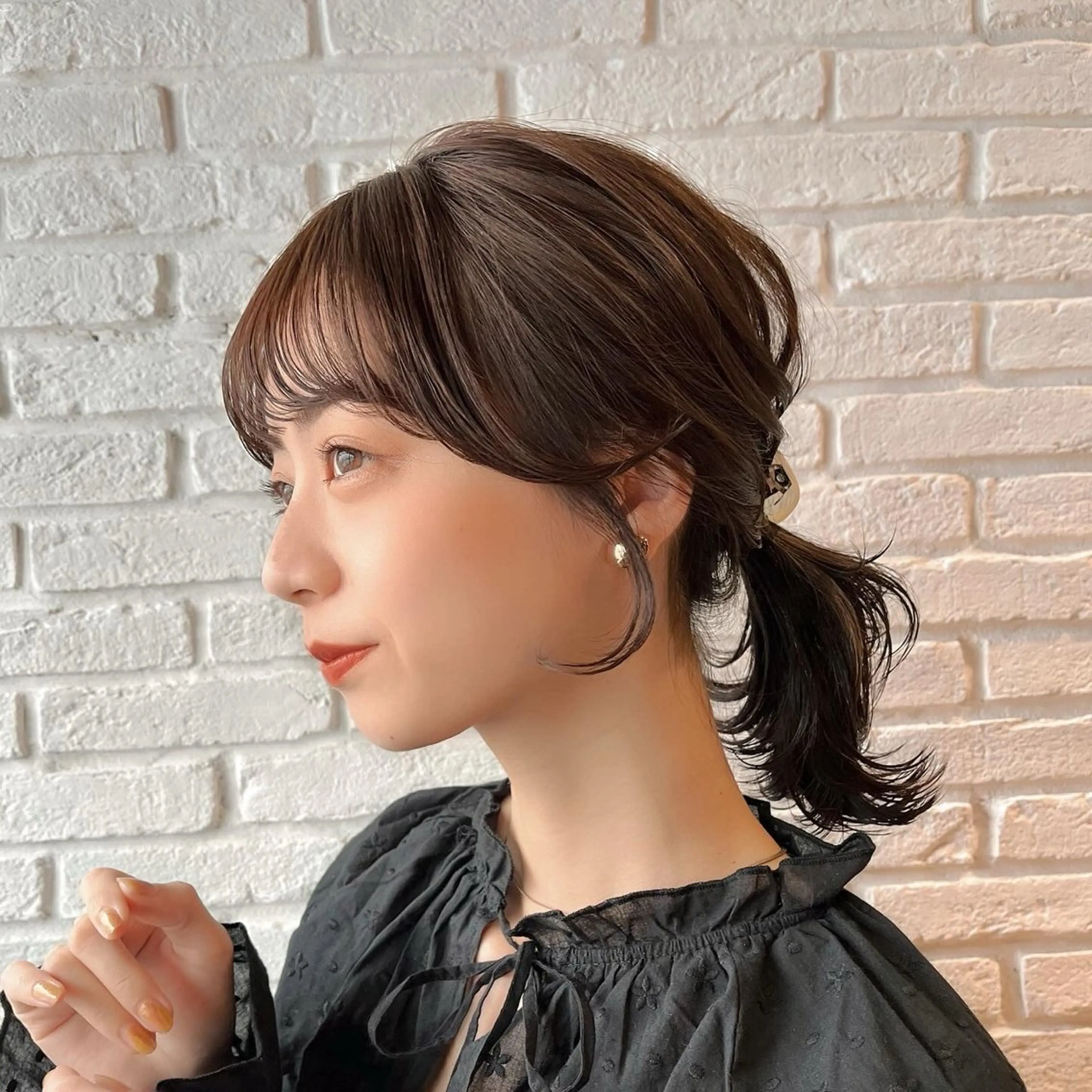 ミディアム カラー ヘアアレンジ 顔周りカット 🌱ボブ/レイヤー/ ベージュ/あやみ✨のヘアスタイル