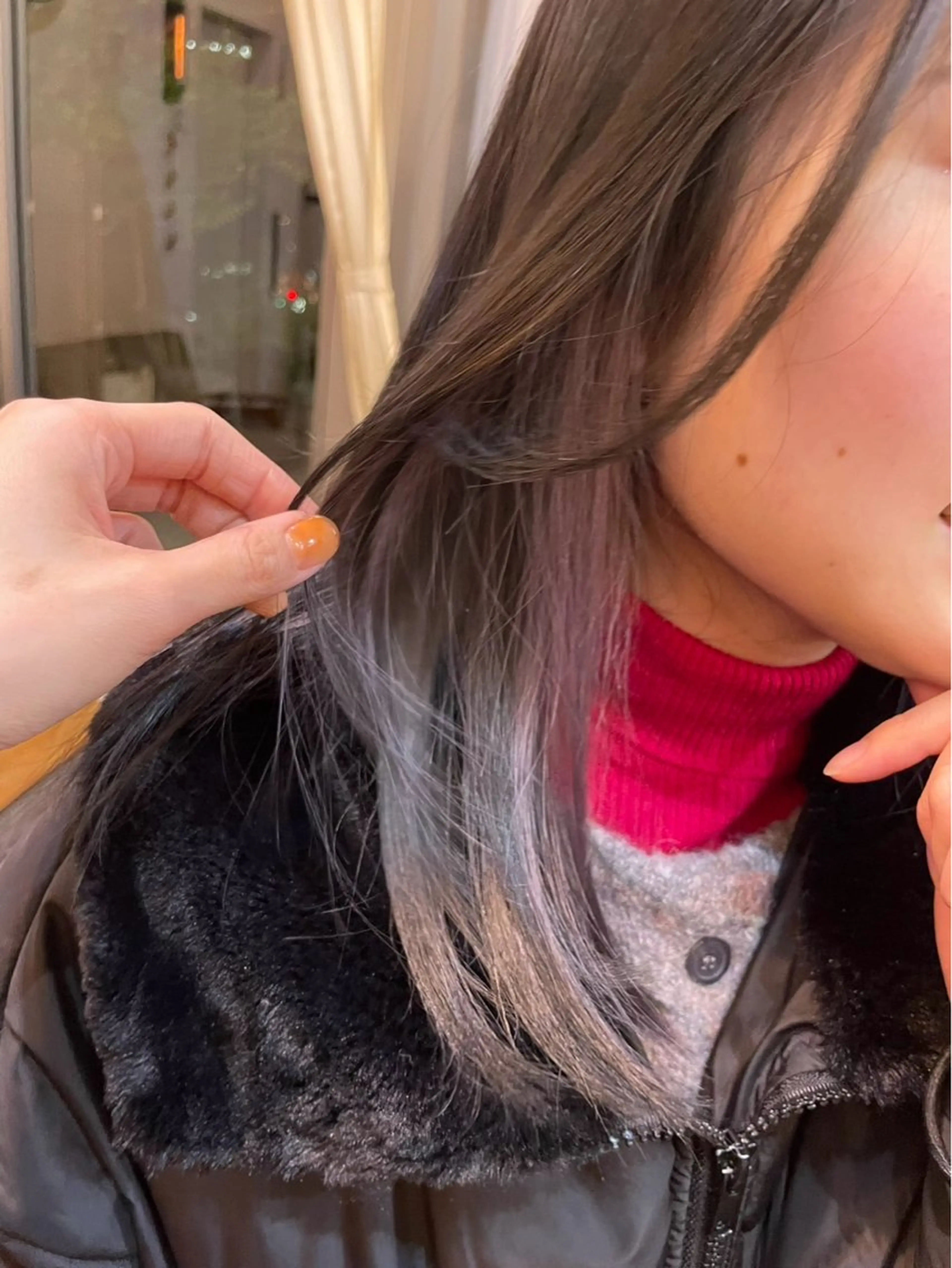 セミロング カラー at'Lav by belle所属・🕊️あやか ロングカット/メンズのヘアスタイル