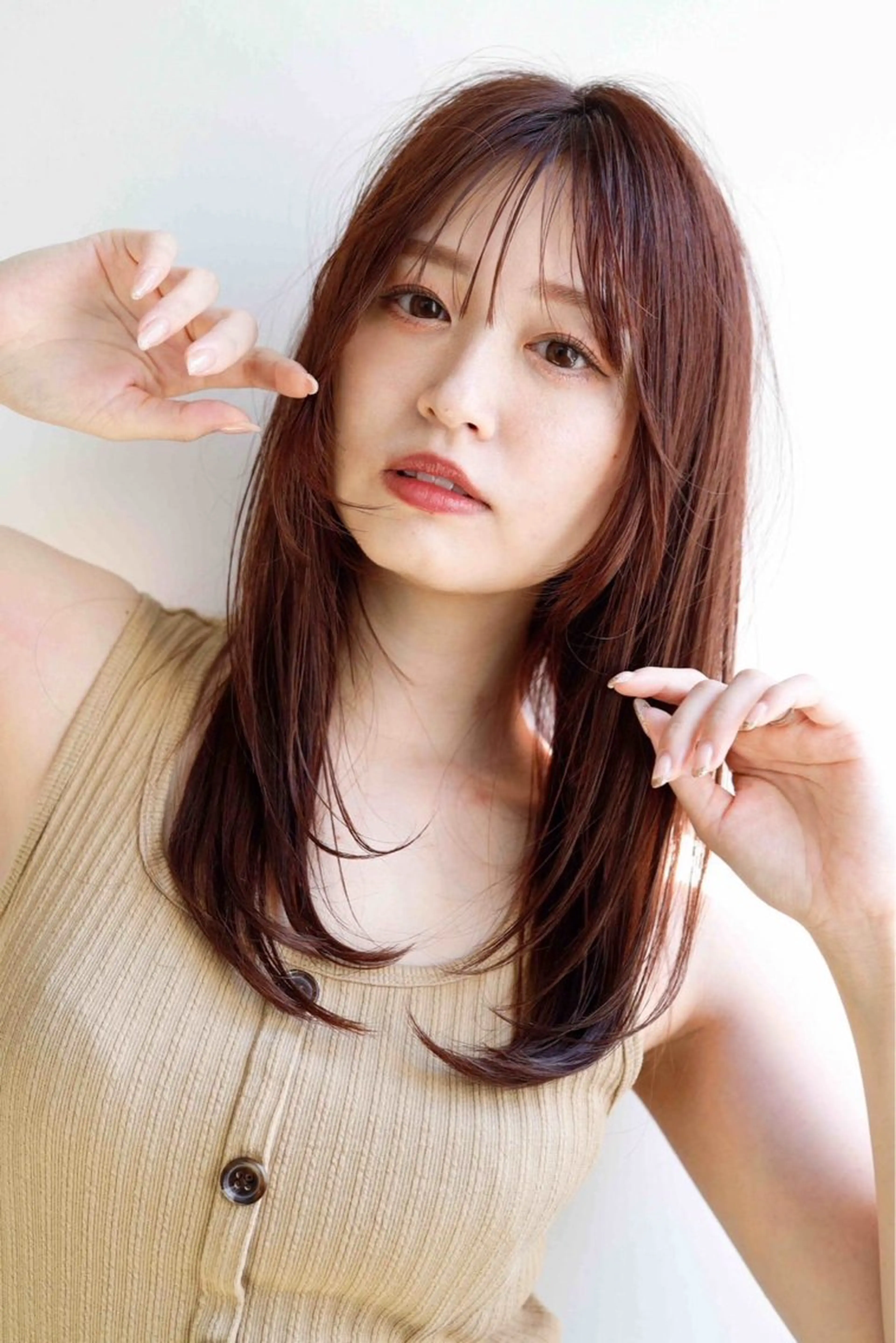 セミロング カット ヘアカラー トリートメント wakana /透明感カラー/艶髪のヘアスタイル