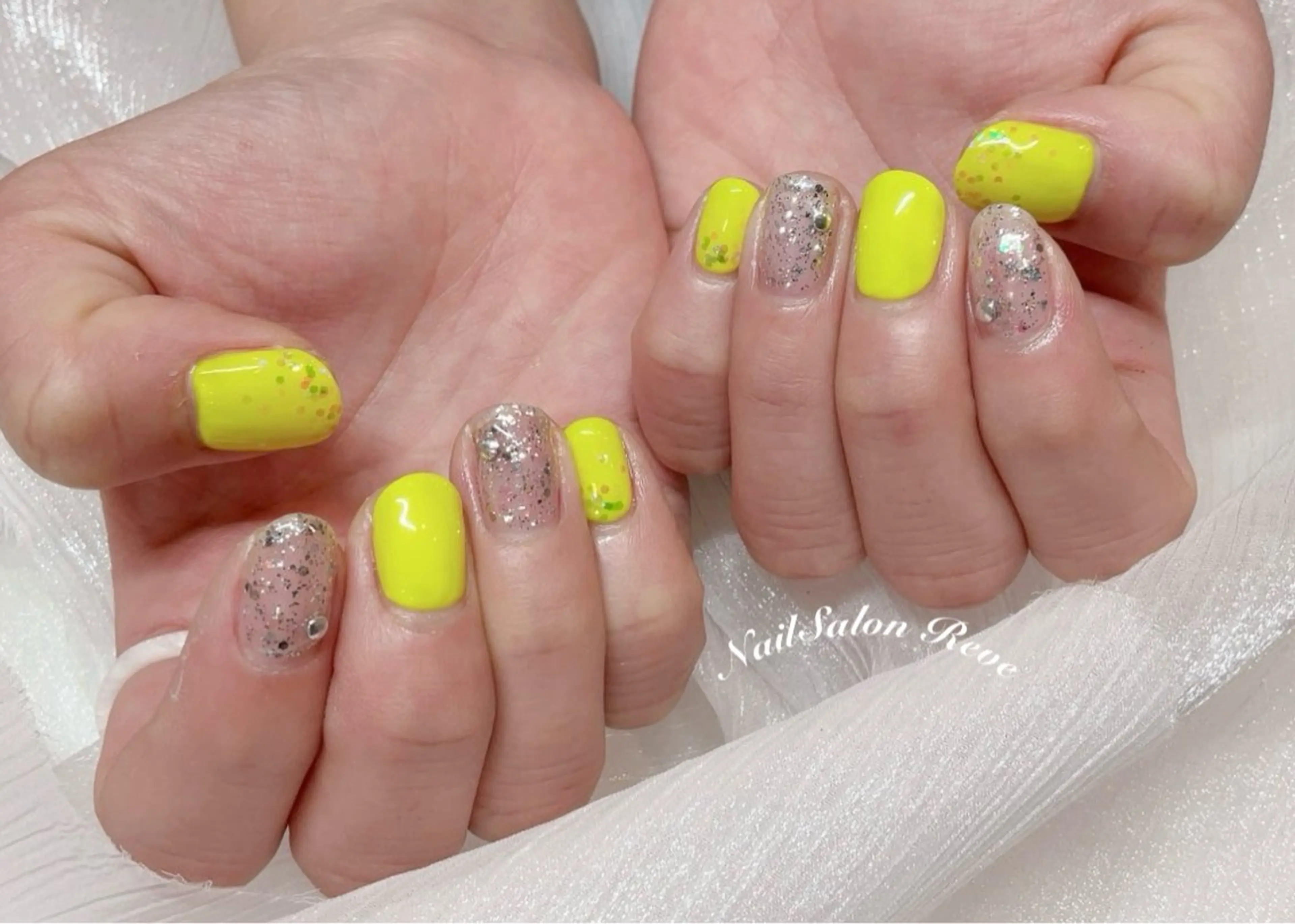 ネイル アートネイル 長さ出し フットネイル フレンチネイル ジェルネイル ハンドネイル NailSalon   Reve（ネイルサロン レーヴ）所属・NailSalon Reveのネイルデザイン