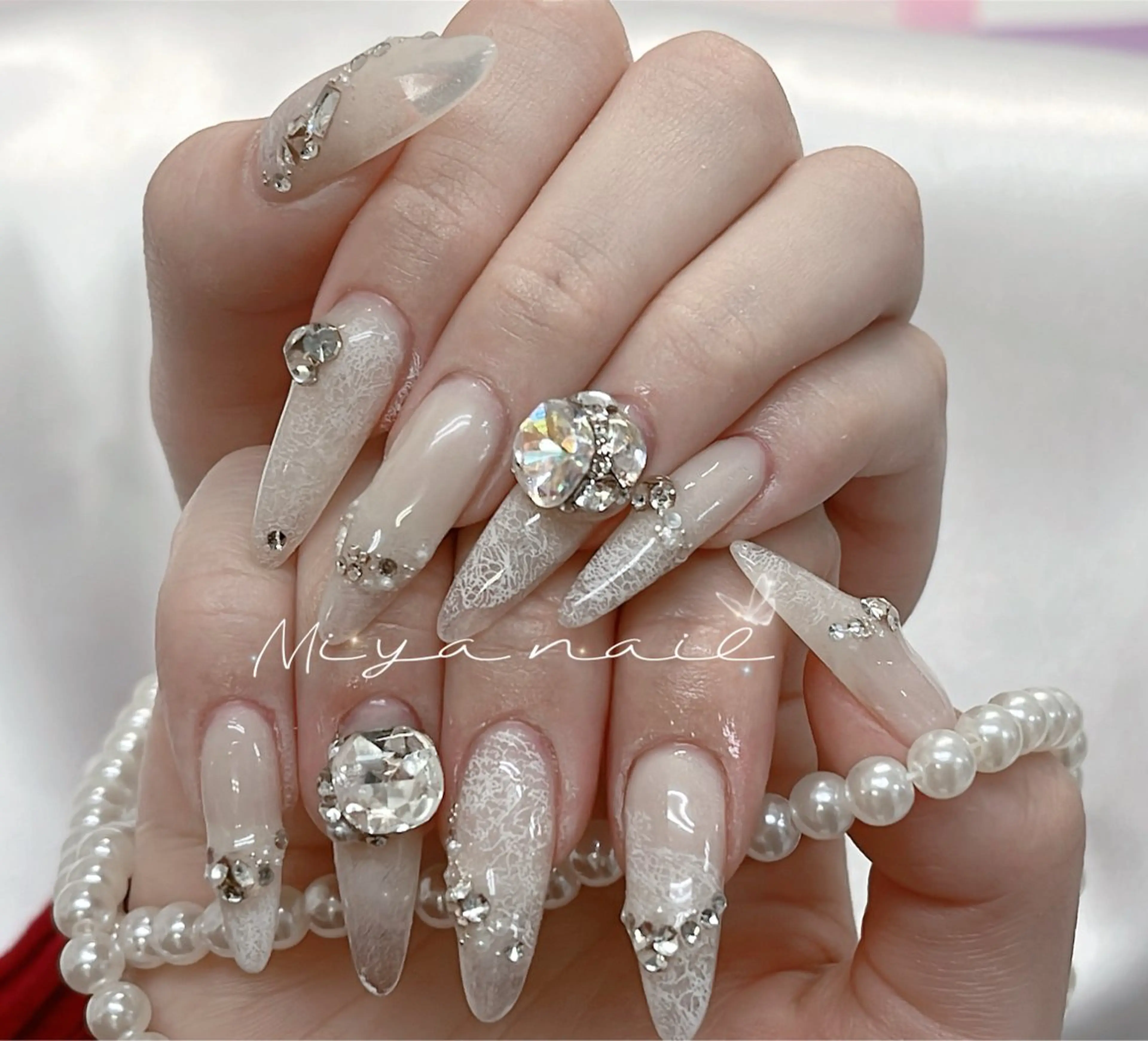 長さだしスーパーロング＋手描きアート※大パーツ以外つけ放題♪の写真