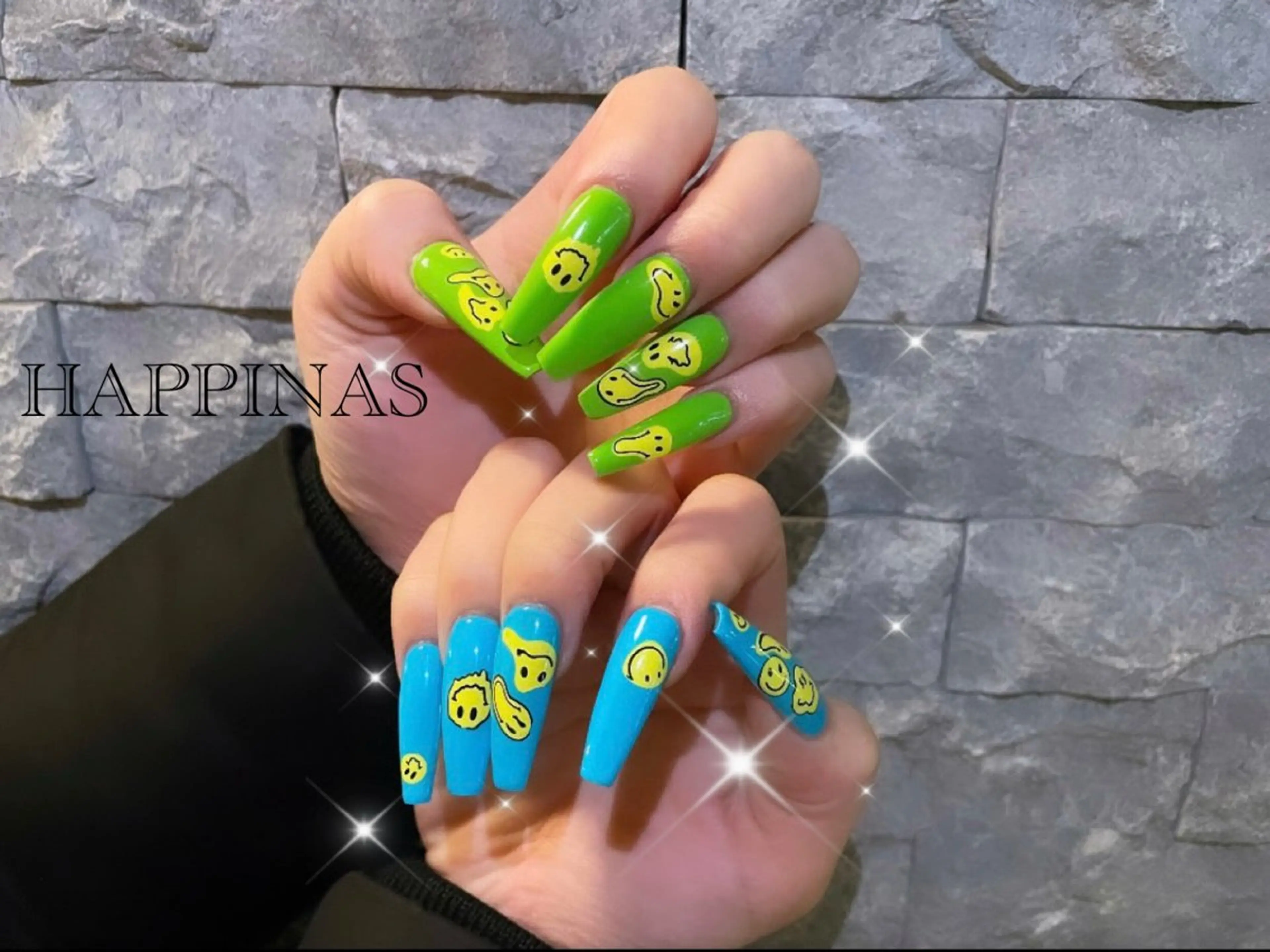 ネイル ロングネイル スカルプネイル シンプルネイル HAPPINAS COCONAのネイルデザイン