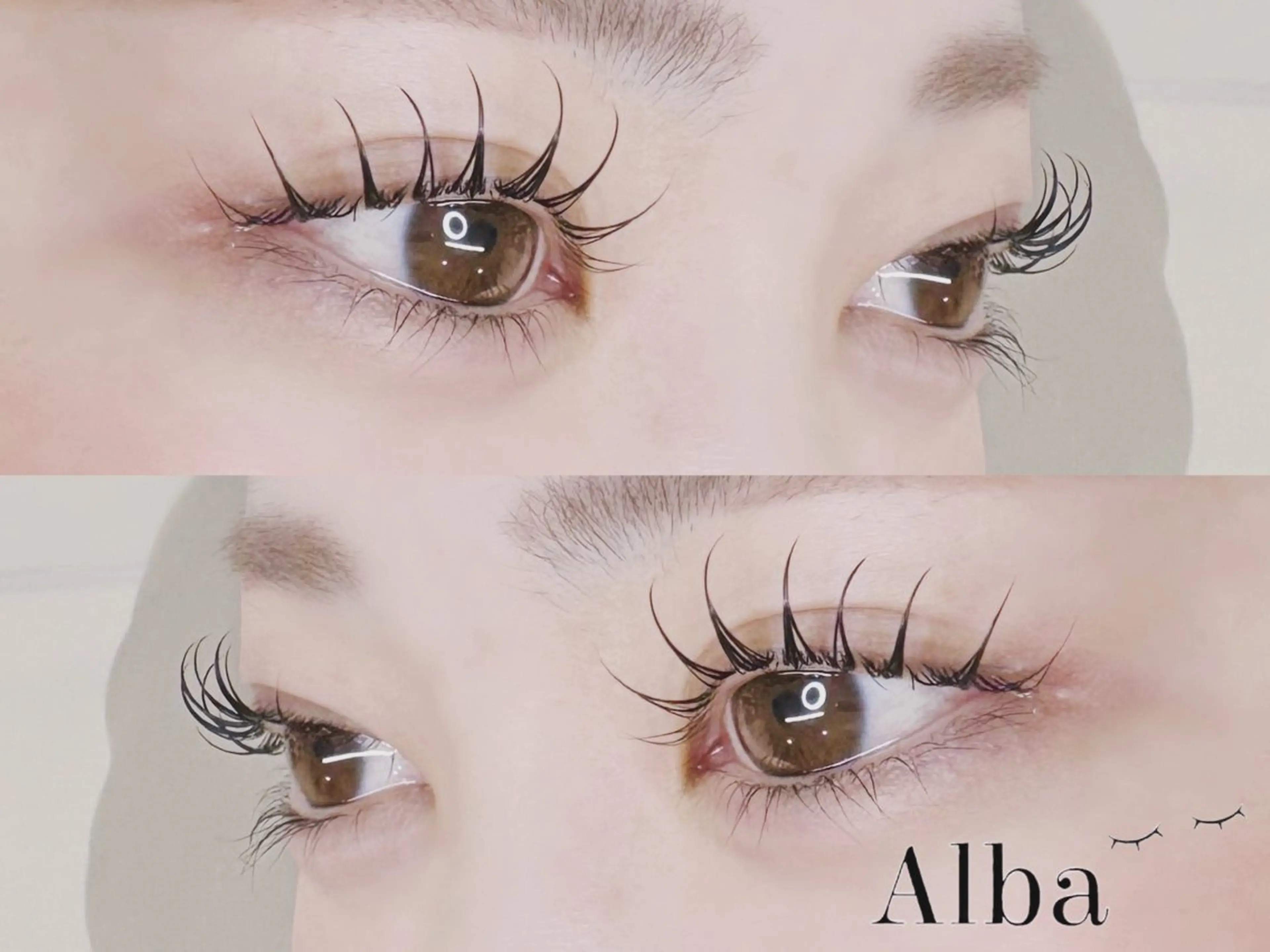 マツエク・マツパ 一重×まつ毛パーマ 🌸Alba🌸 勅使川原のマツエク・マツパデザイン