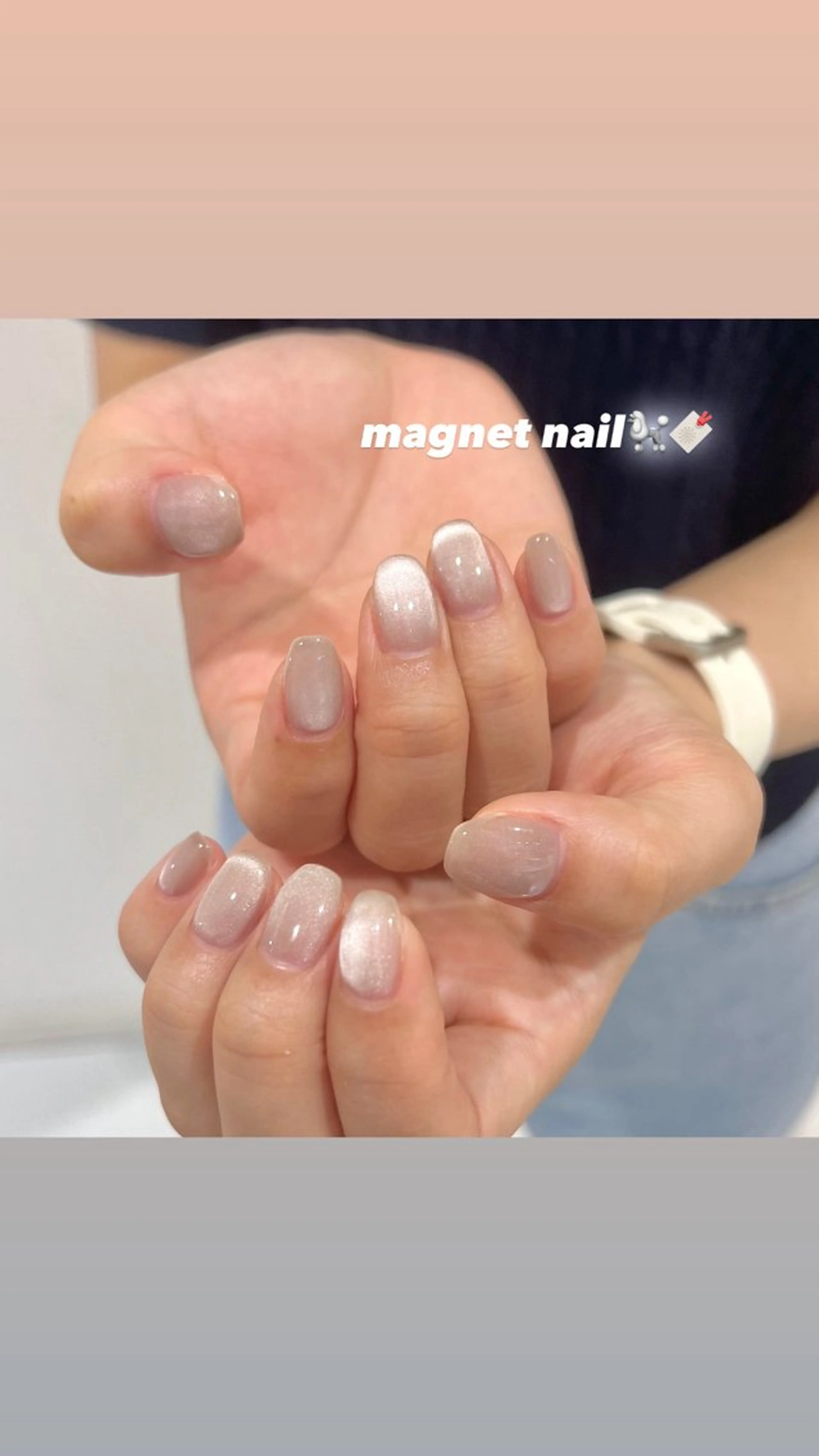 ネイル マグネットネイル ハンドネイル 🎀チーク/ちゅるん 🫧chisa🎀のネイルデザイン