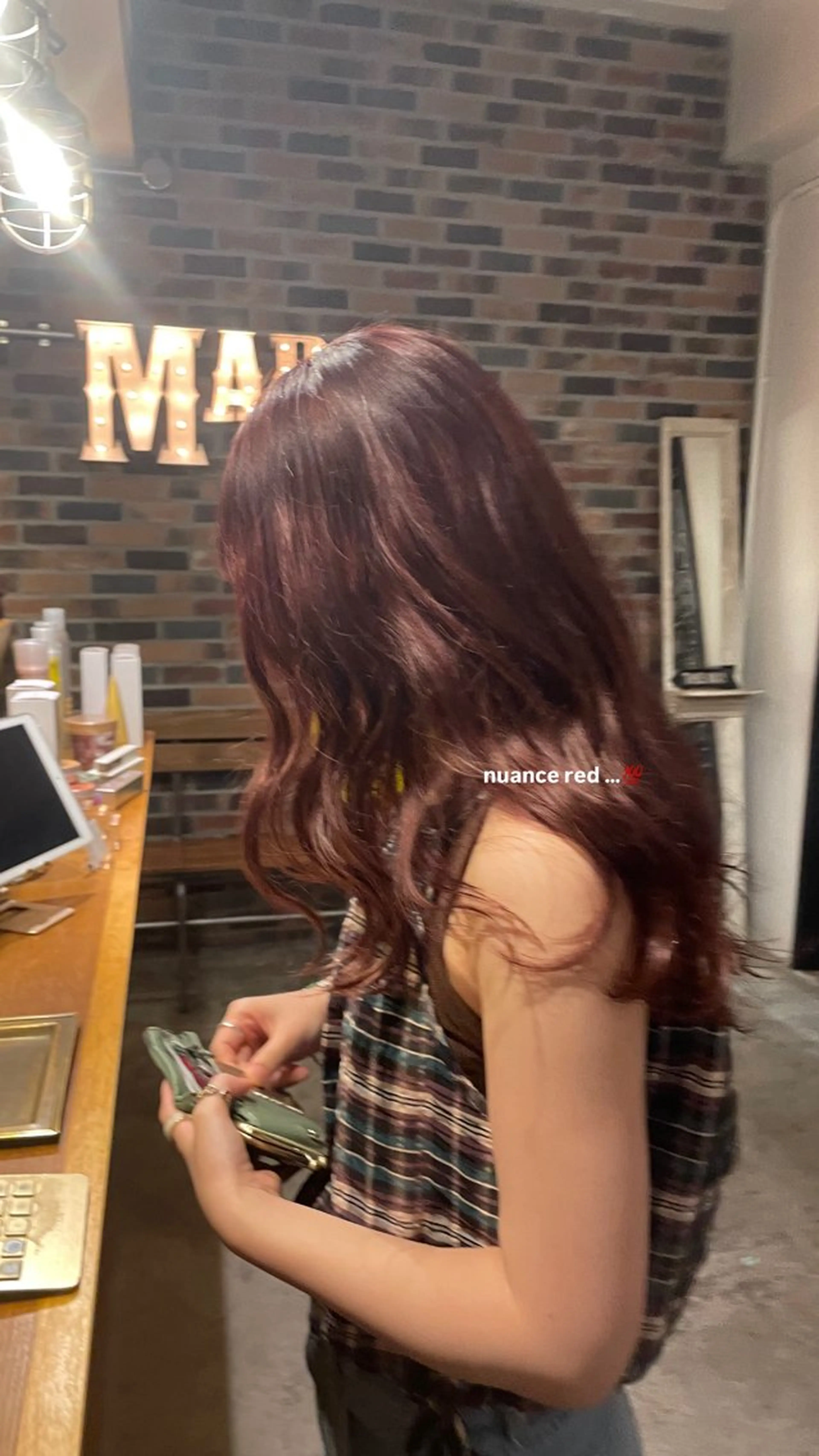 セミロング カラー パーマ MARIO HAIR DESIGN所属・艶カラー/カット 🌒Ameriのヘアスタイル