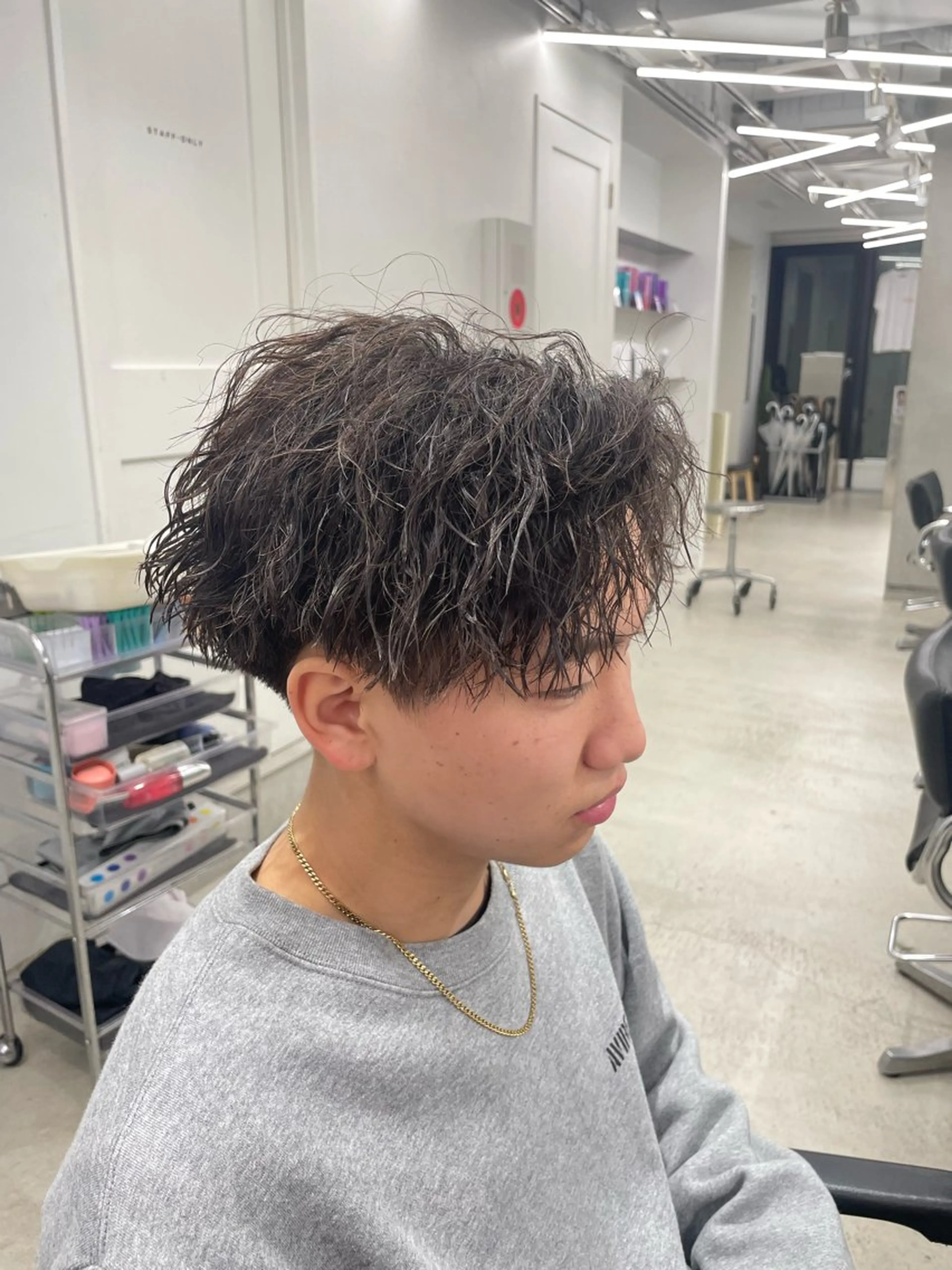 パーマ メンズ メンズパーマ ツイストスパイラルパーマ スパイラルパーマ カット パーマ メンズ/シャドウ/ 波巻き/kyogoのヘアスタイル
