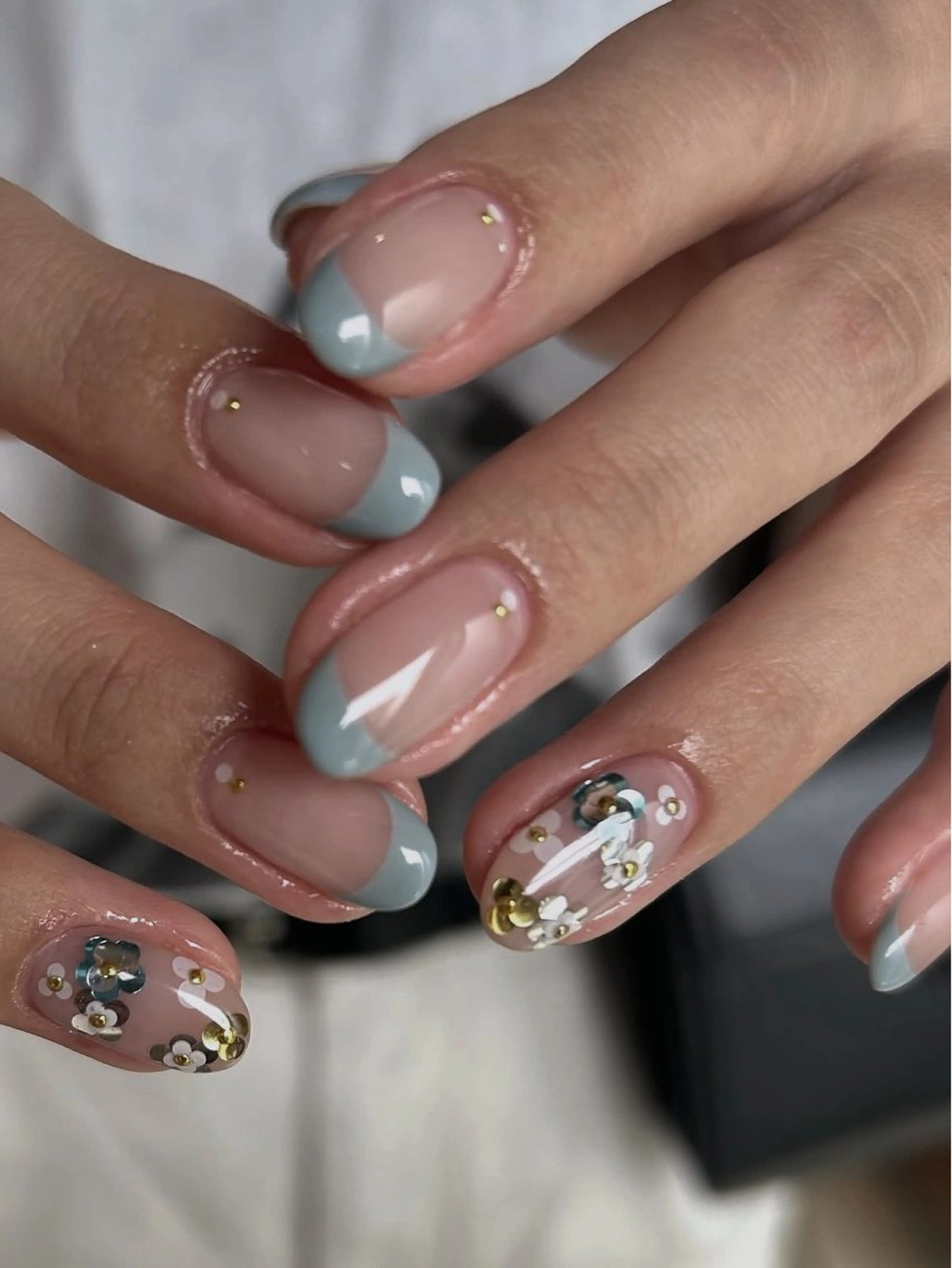 ネイル アートネイル 韓国ネイル ニュアンスネイル ぷっくりネイル talo .のネイルデザイン