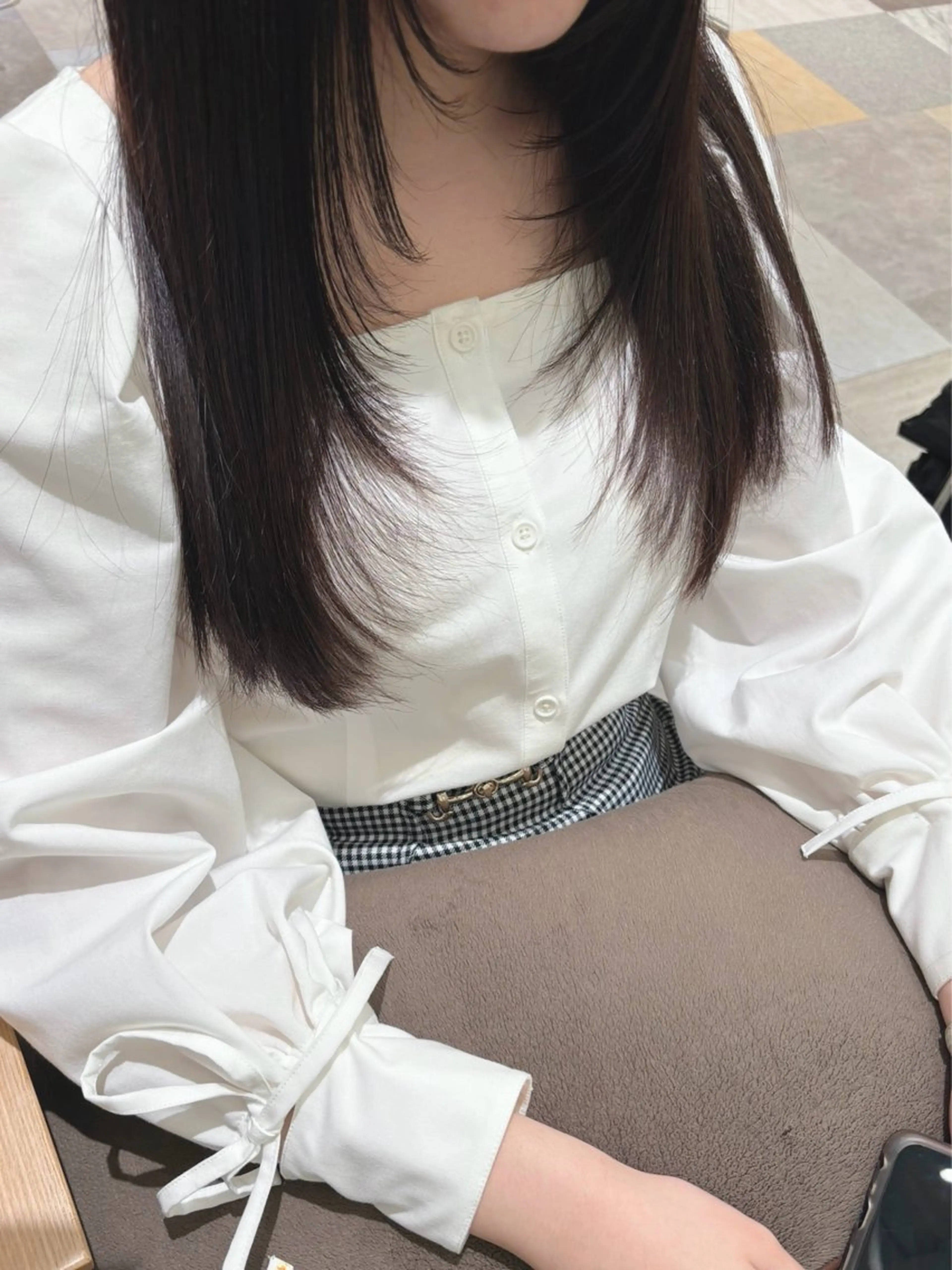 ミディアム 顔まわりレイヤー レイヤーカット カット トリートメント 横浜　前髪顔まわり /長谷川未波のヘアスタイル