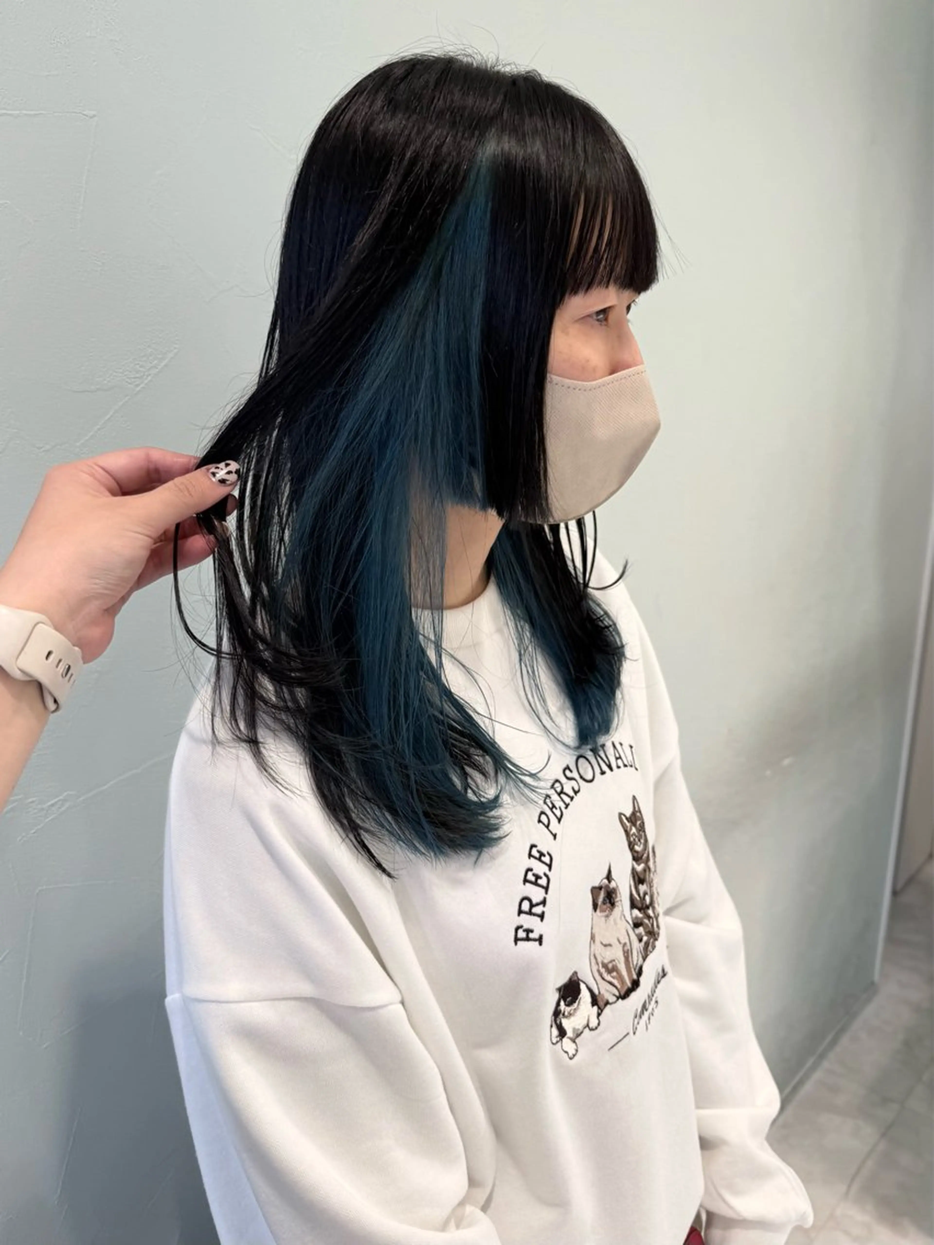 ロング カラー インナーカラー 姫カット ヘアカラー トリートメント coeur所属・中川 茜里のヘアスタイル