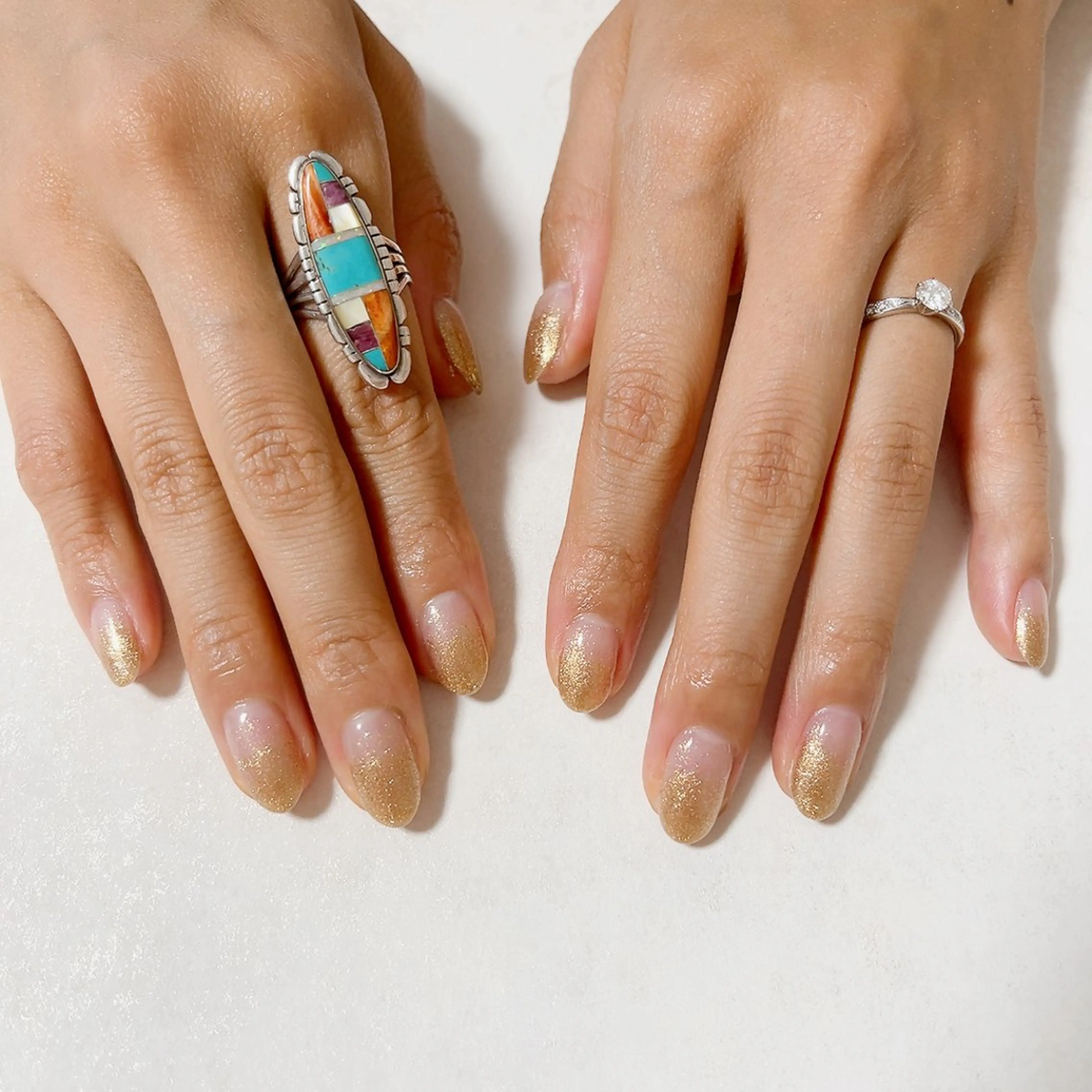 ネイル フットネイル ジェルネイル ゴールド グラデーション ラメ(グリッター) kiki nail たまプラーザのネイルデザイン